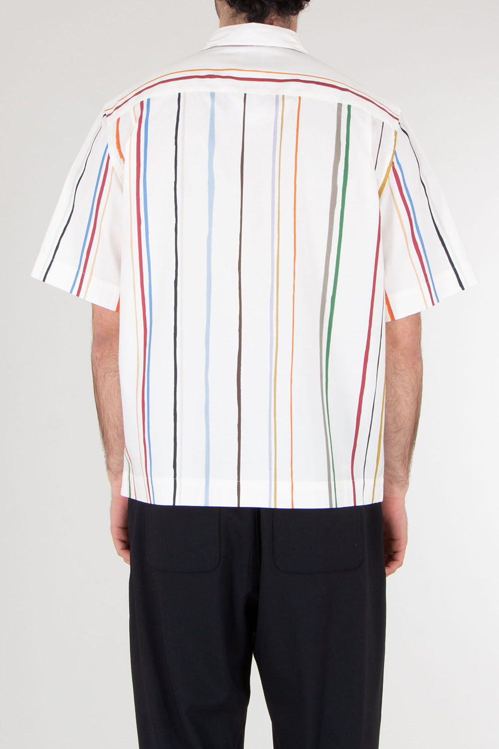 PAUL SMITH Relaxed Fit Painted Signature Stripe  Short Sleeve Shirt