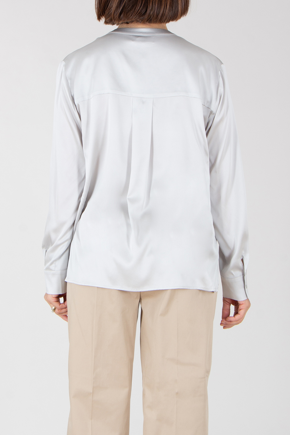 KIEFERMANN Relaxed Fit Silk Stretch Satin Blouse Tuija