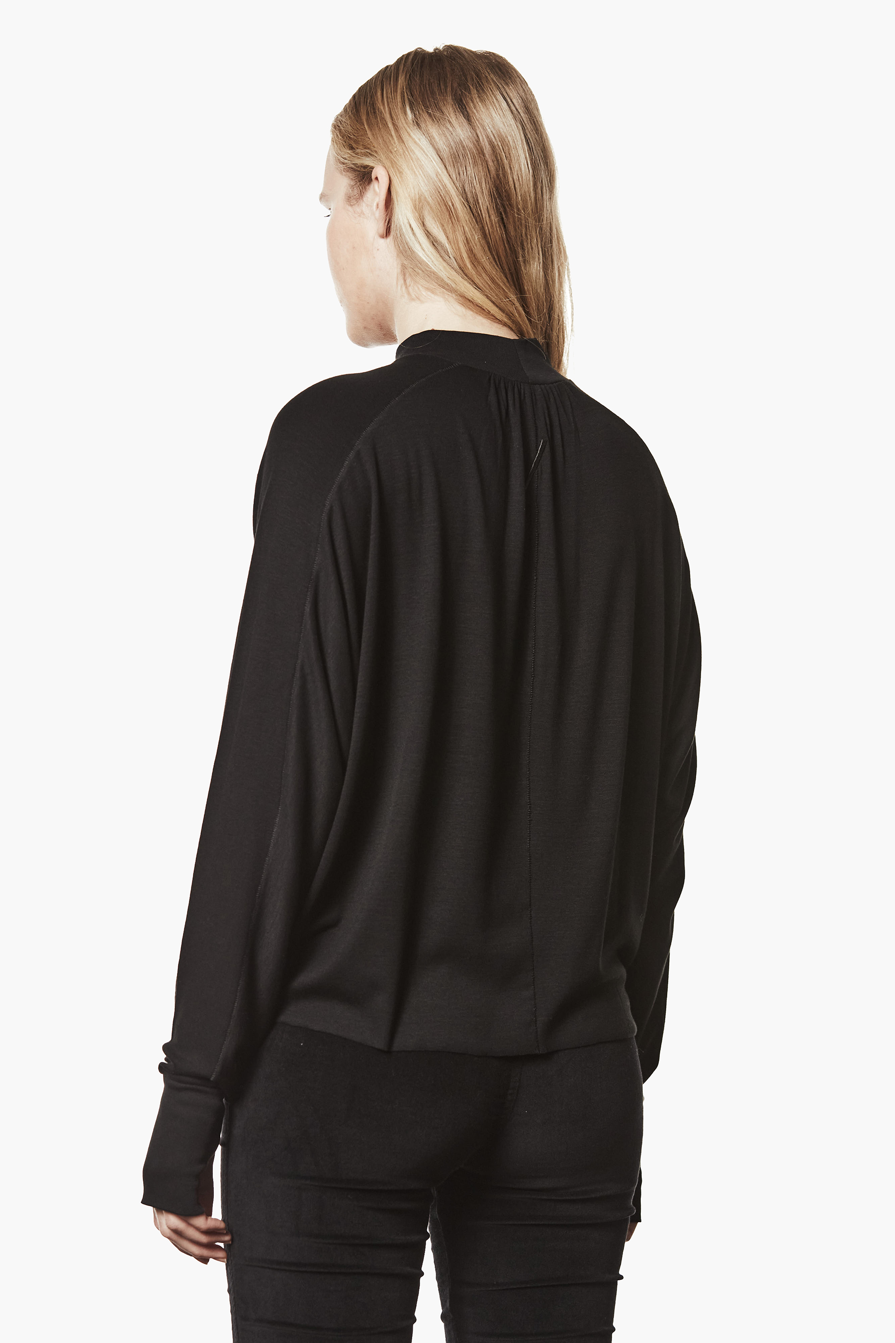 THOM KROM Oversized Viscose Stretch Mock Neck Long-Sleeve Top Langarm, Strickwaren, Pullover, Sweatshirt, Kapuzenpulli