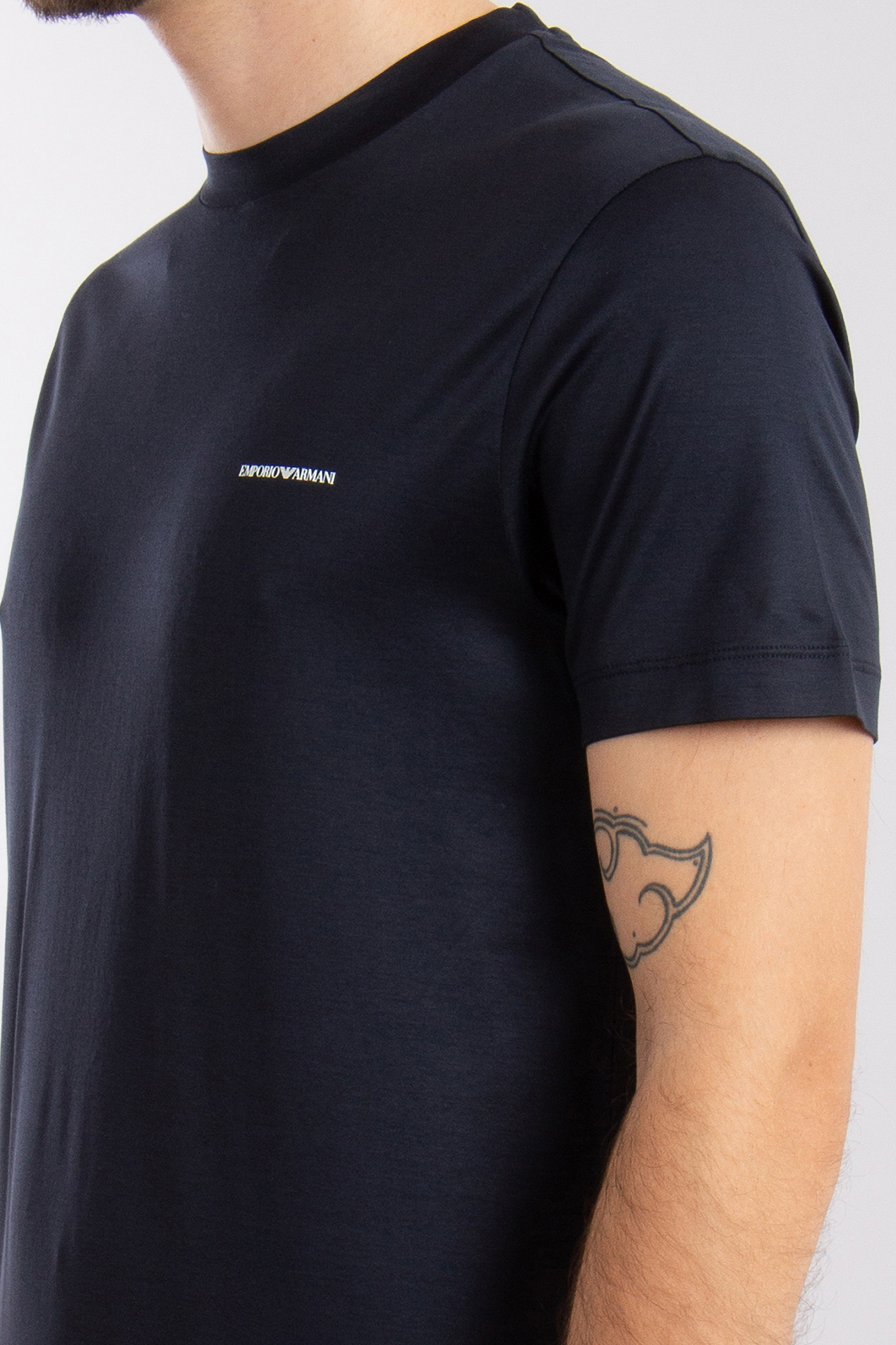 EMPORIO ARMANI Regular Fit Lyocell-Cotton Jersey T-Shirt