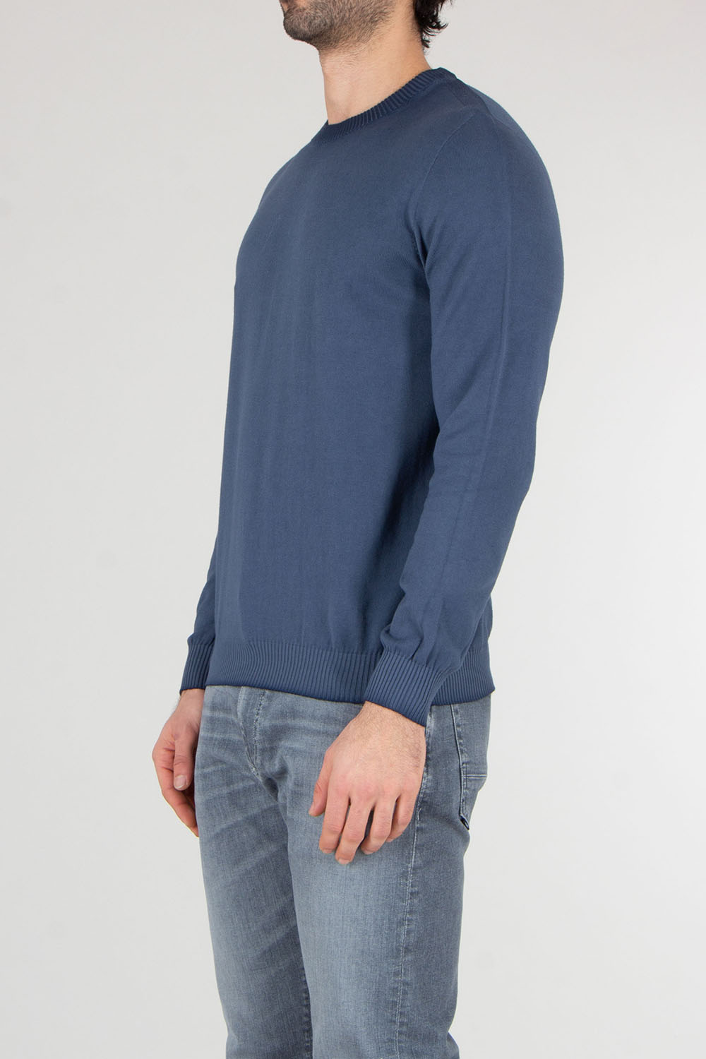 AROVESCIO Regular Fit Cotton Round Neck Sweater