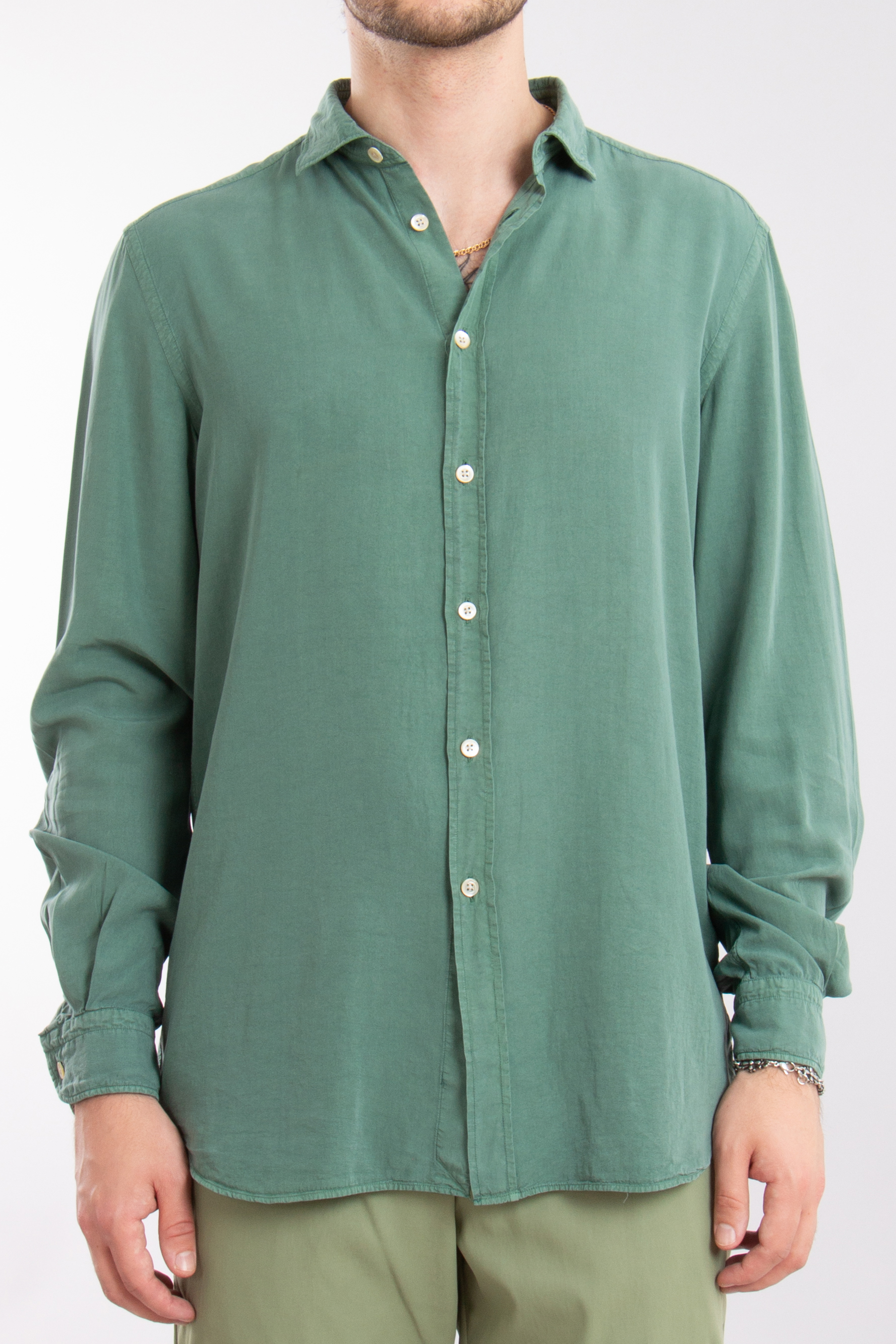 BOGLIOLI Regular Fit Four Elements Tencel Shirt