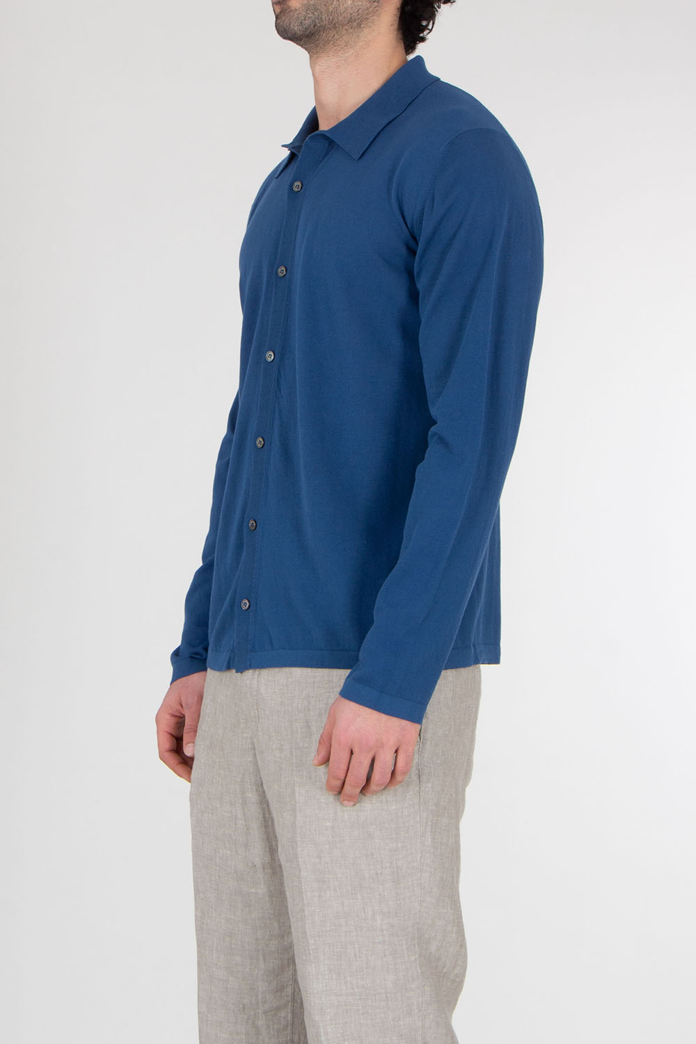 ROBERTO COLLINA Regular Fit Cotton Knit Shirt
