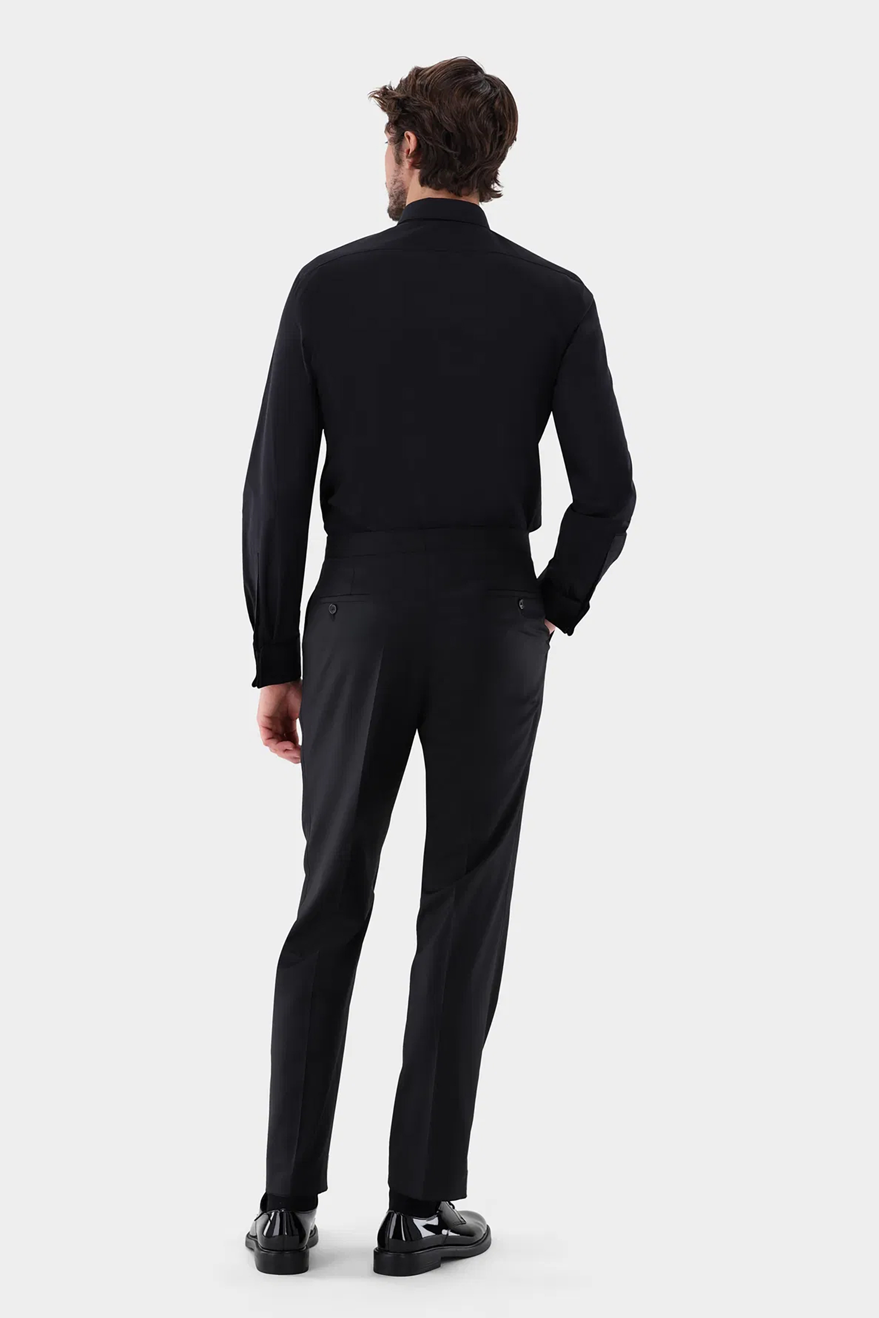 VAN LAACK Tailor Fit Cotton Tuxedo Shirt Scalo-DTF Formelle Kleidung, Anzug, Smoking, Stehend, Hosen