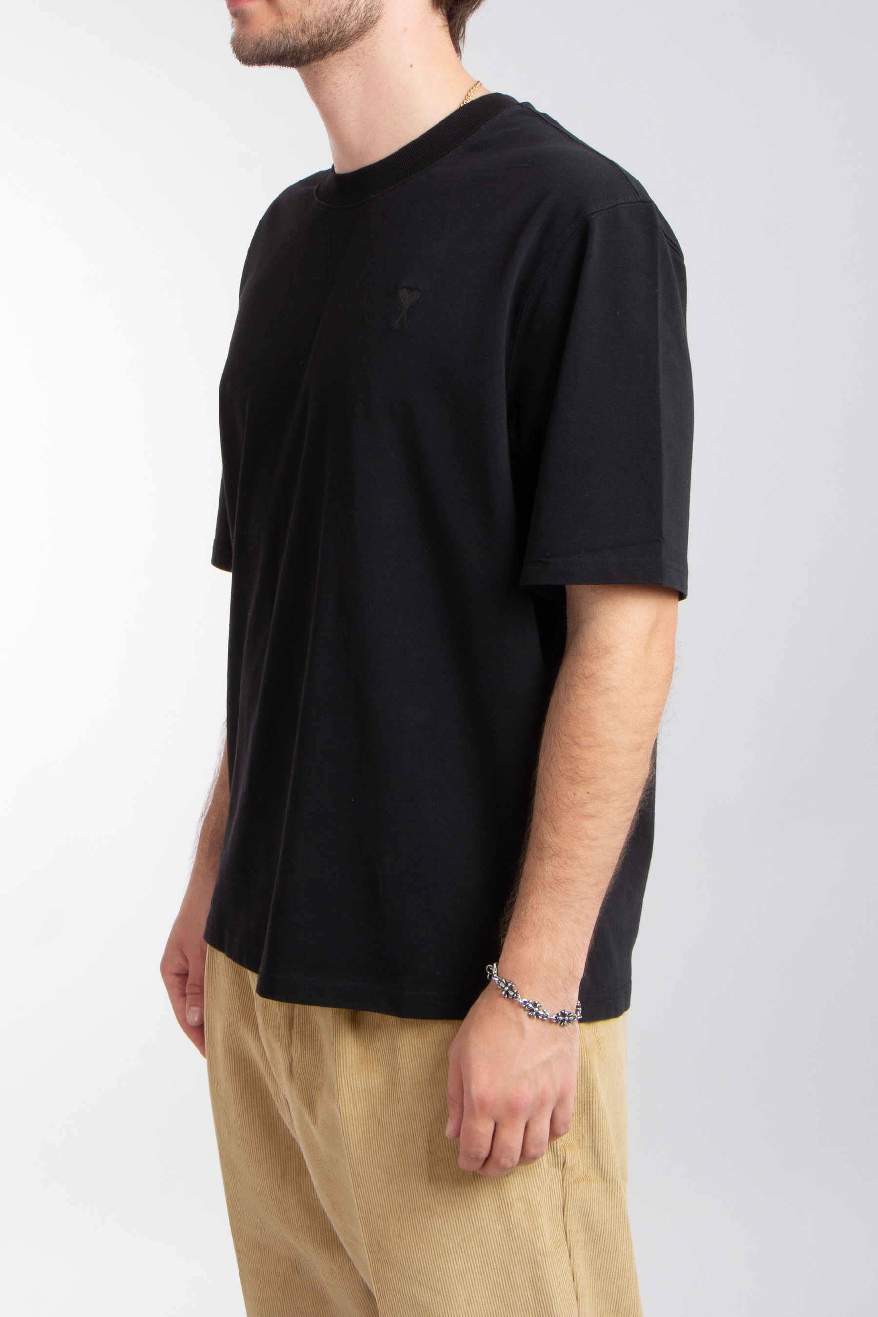 AMI PARIS Embroidered Organic Cotton T-Shirt