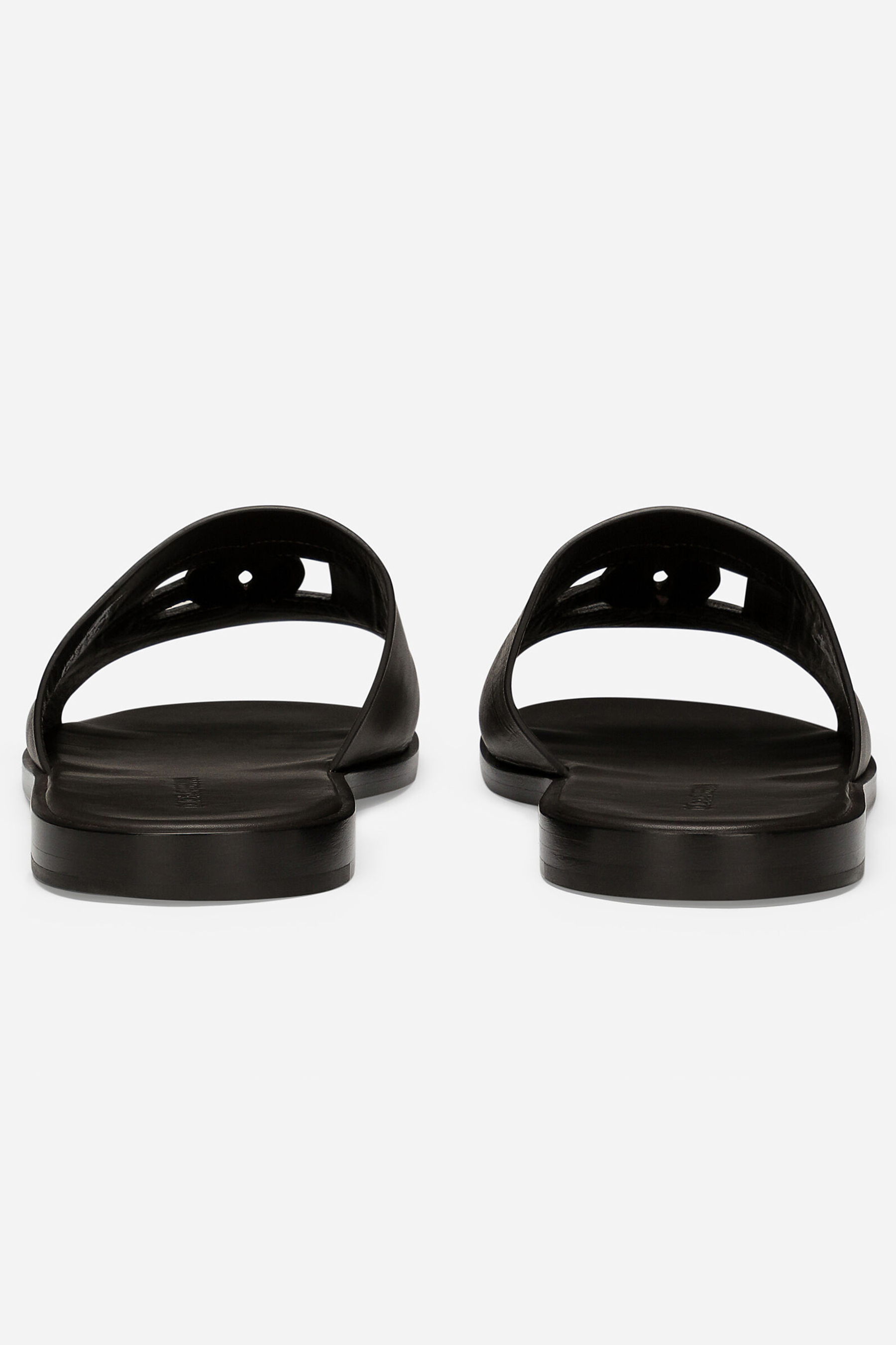 DOLCE & GABBANA Logo Calf Leather Sandals DOLCE & GABBANA Logo Calf Leather Sandals