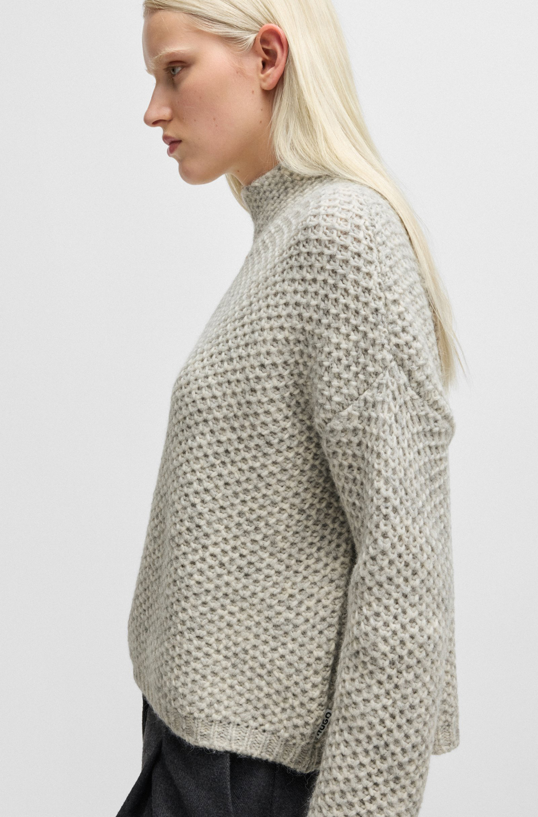 HUGO Wool Blend Knit Sweater Safineynny HUGO Wool Blend Knit Sweater Safineynny