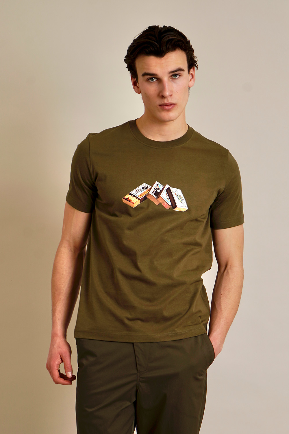 PAUL SMITH Regular Fit Matchbox Print Organically Grown Cotton Jersey T-Shirt