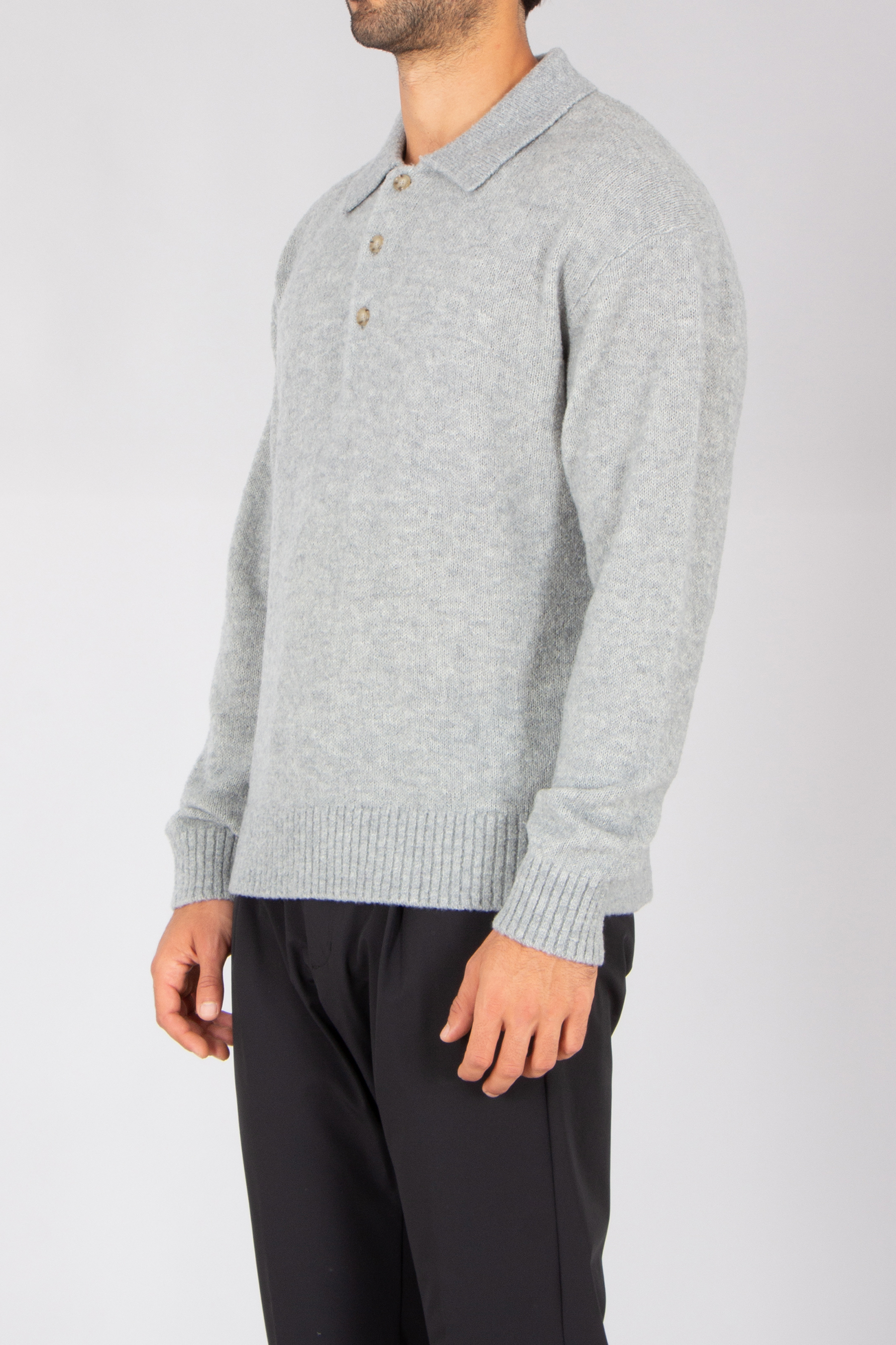 BOSS Relaxed Fit Virgin Wool Knit Polo C-Hadone Bekleidung, Strickwaren, Pullover, Sweatshirt
