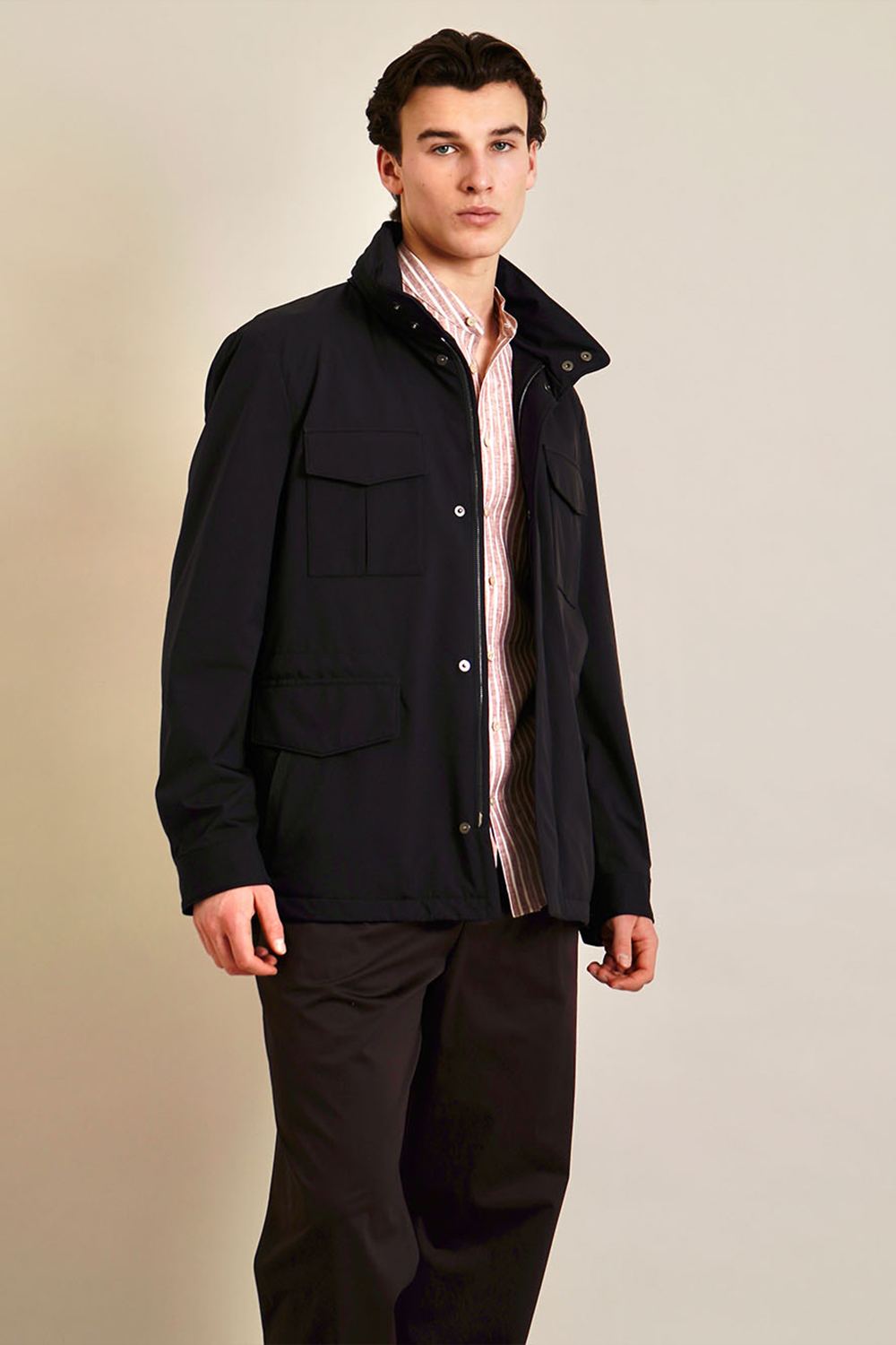 AGNONA Regular Fit Nylon Tech Twill Caban