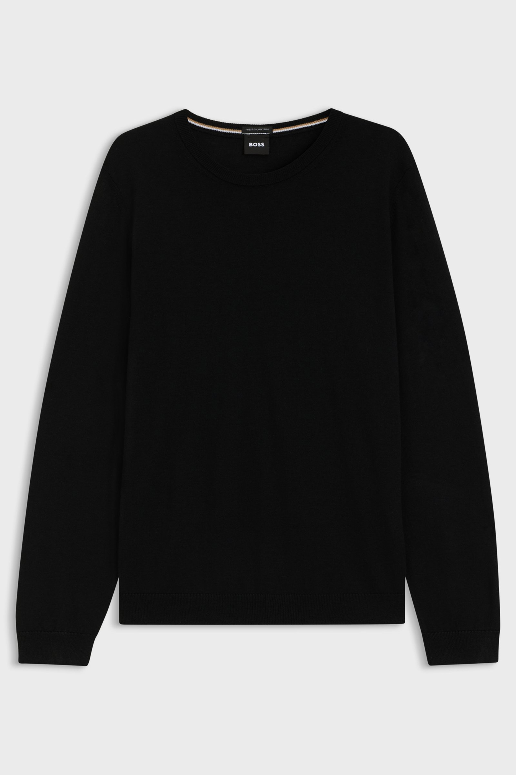 BOSS Slim Fit Virgin Wool Crew-Neck Sweater Leno-P BOSS Slim Fit Virgin Wool Crew-Neck Sweater Leno-P