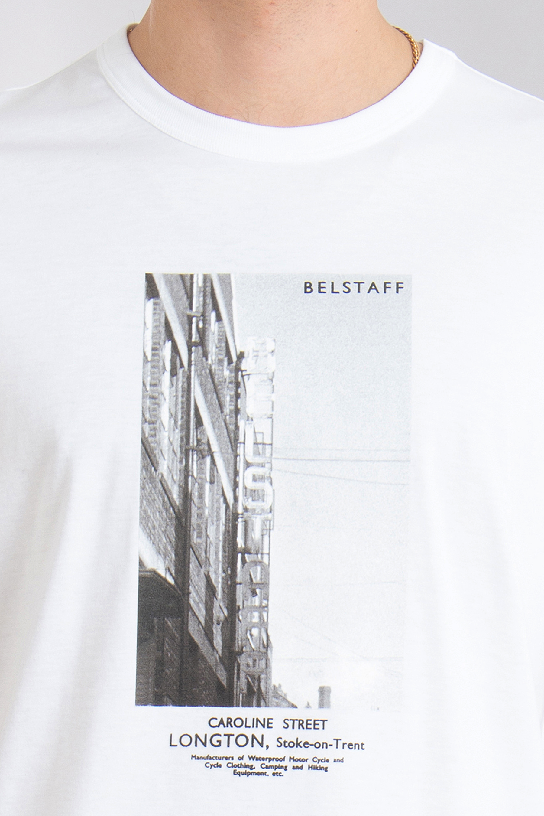 BELSTAFF Factory Print Organic Cotton Jersey T-Shirt BELSTAFF Factory Print Organic Cotton Jersey T-Shirt