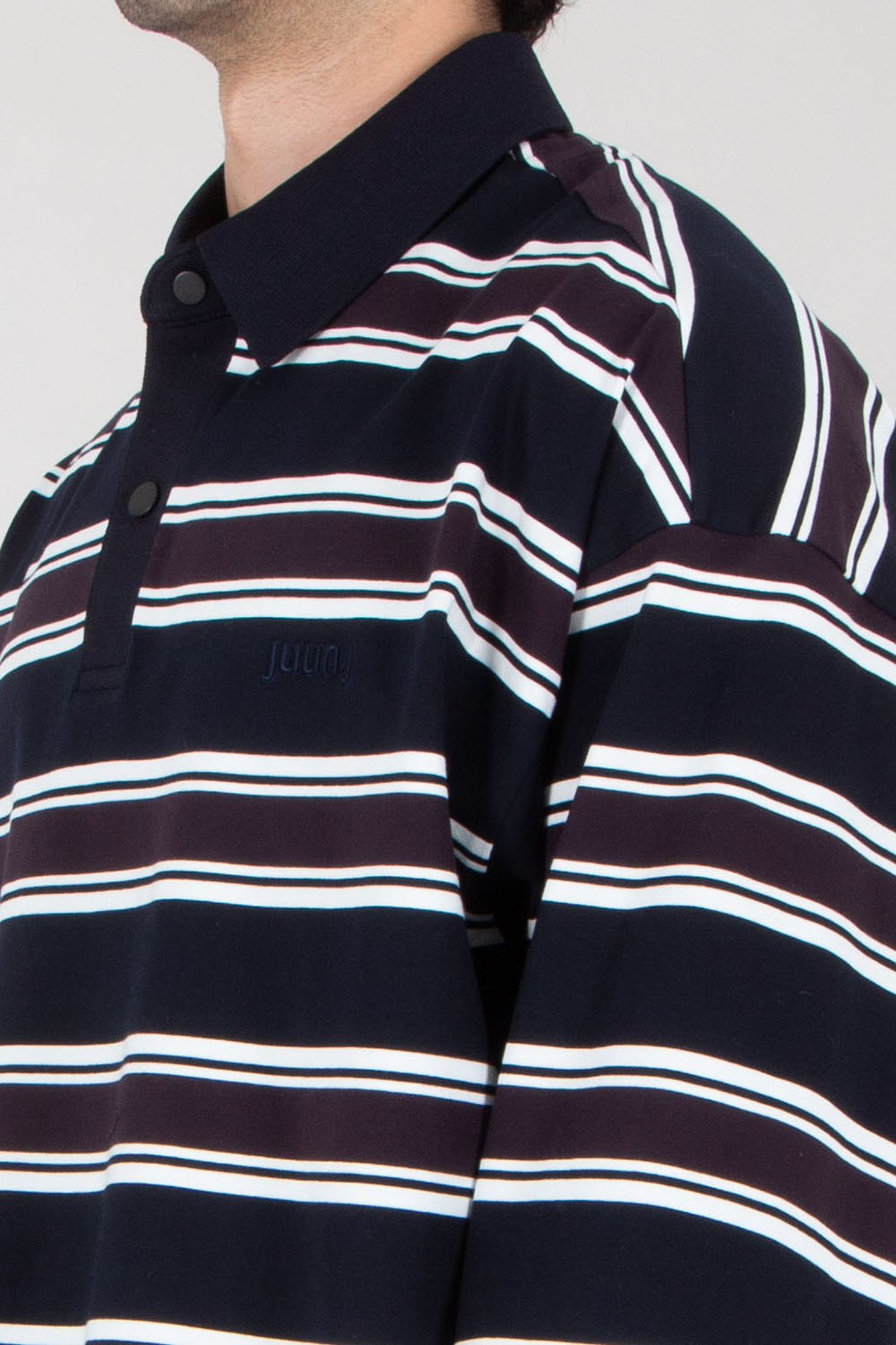 JUNN.J Oversized Long Sleeve Polo Shirt