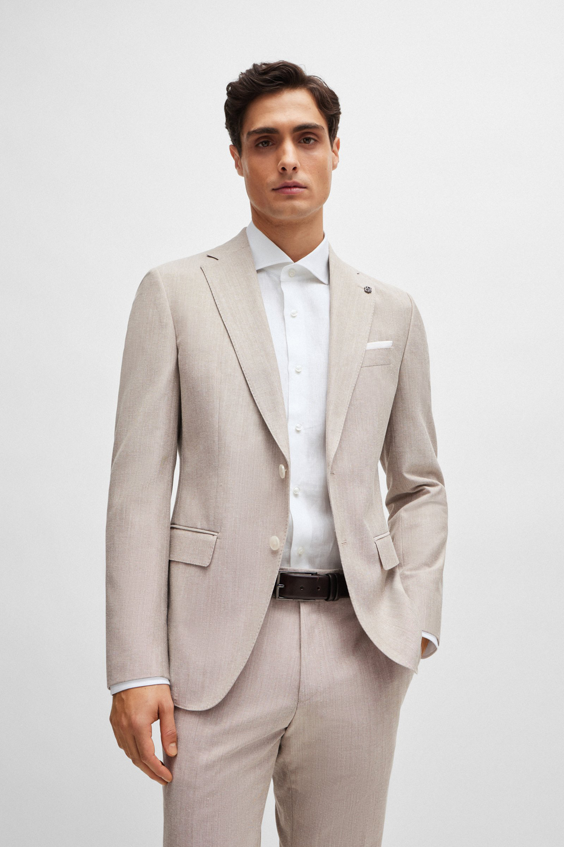 BOSS Slim Fit Linen Shirt H-Hank BOSS Slim Fit Linen Shirt H-Hank