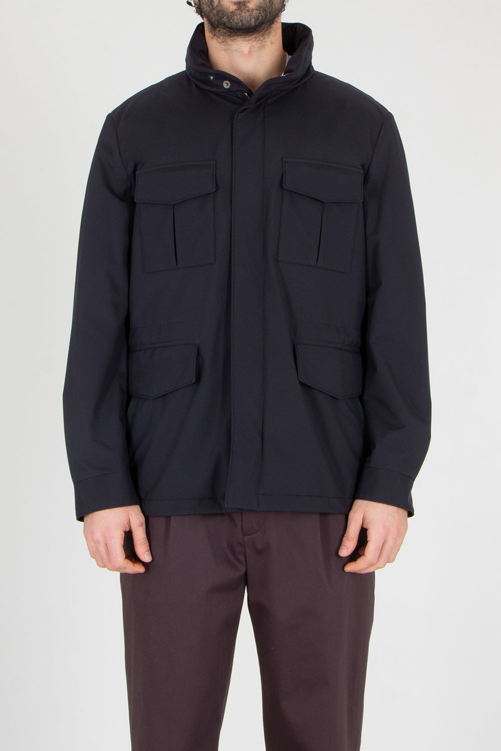 AGNONA Regular Fit Nylon Tech Twill Caban