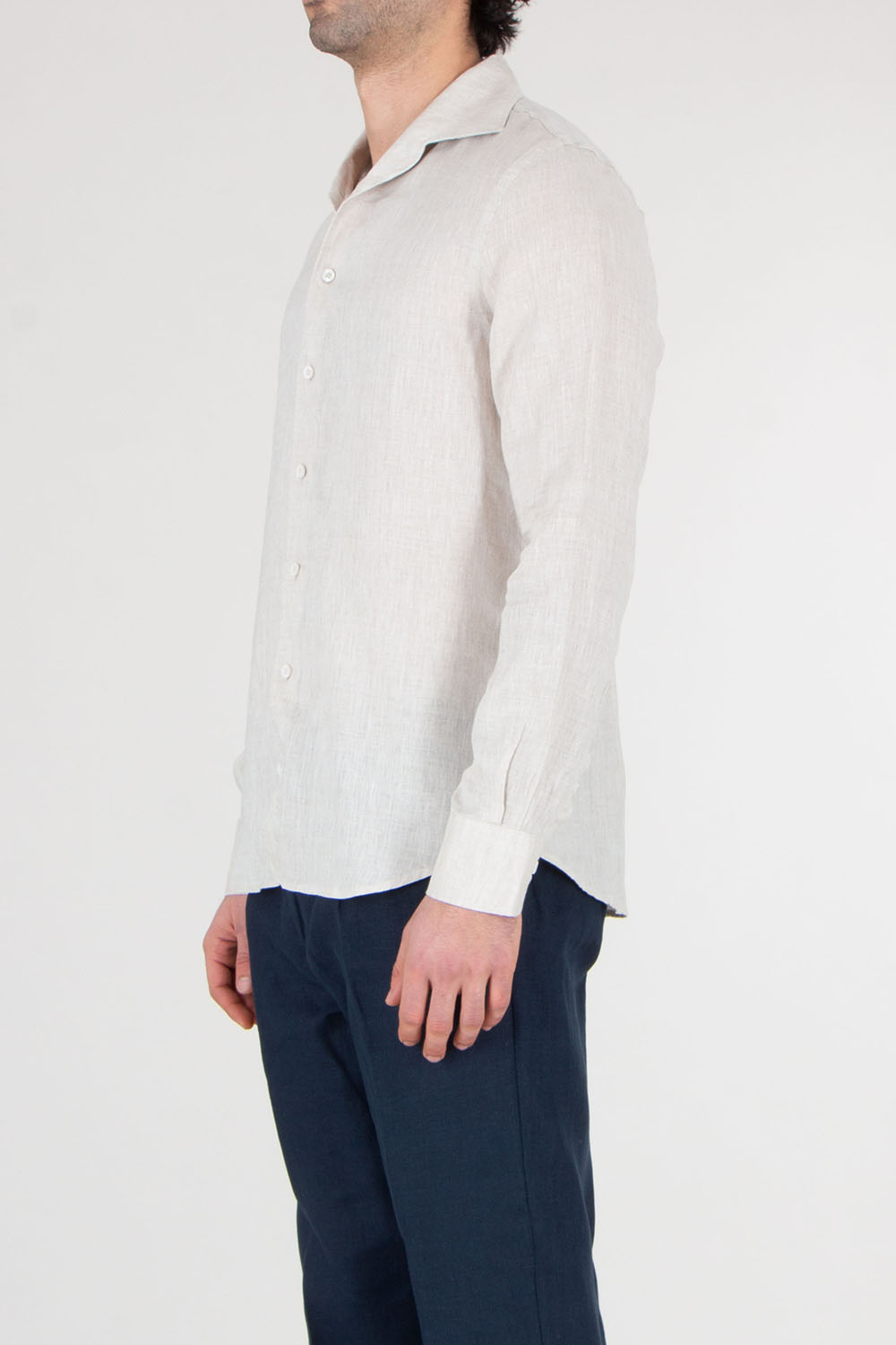 AURÉLIEN Slim Fit Linen Shirt Seaside