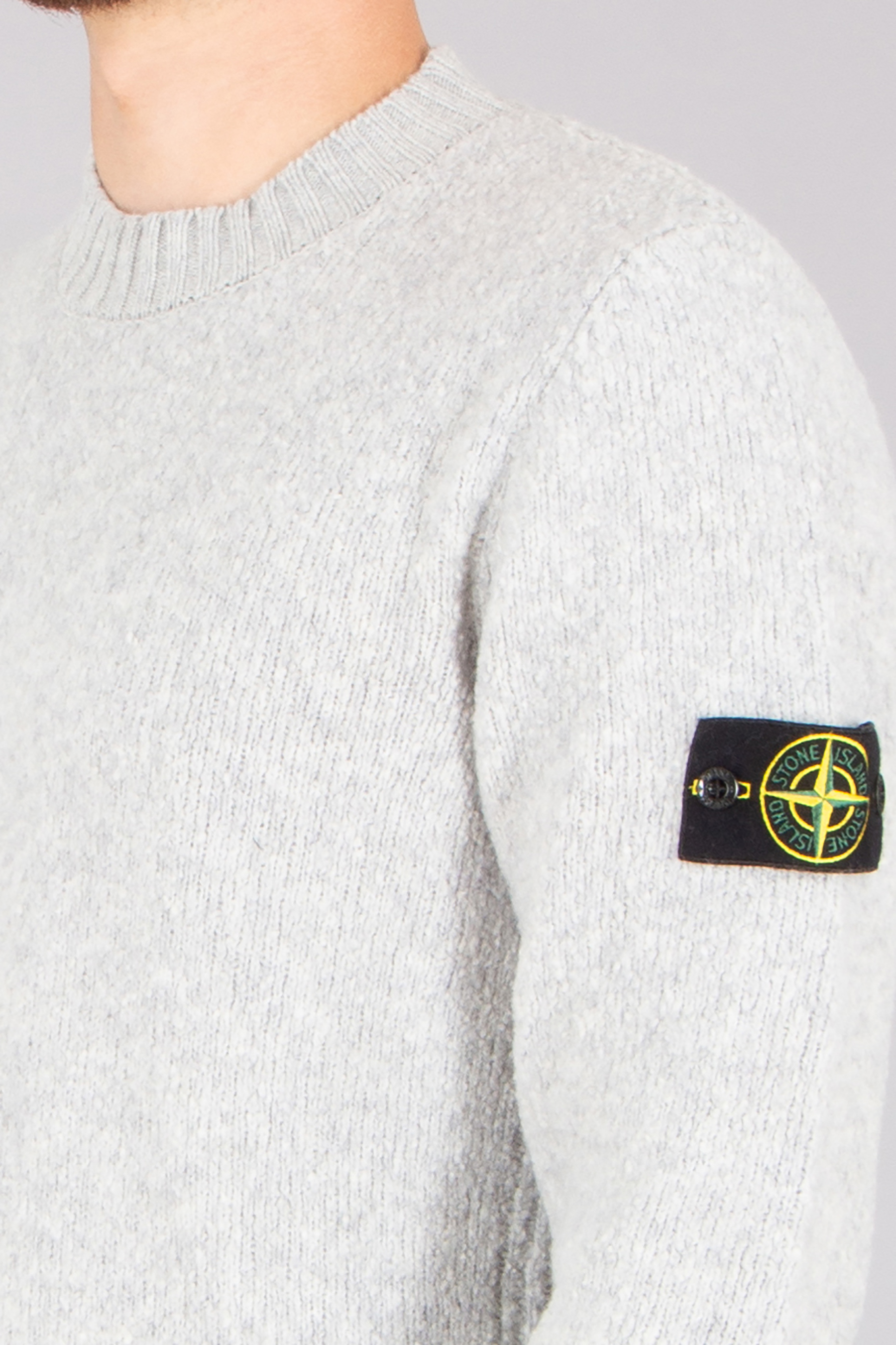 STONE ISLAND Regular Fit Fancy Yarn Wool Blend Sweater Langarm, Strickwaren, Pullover, Mann, Person
