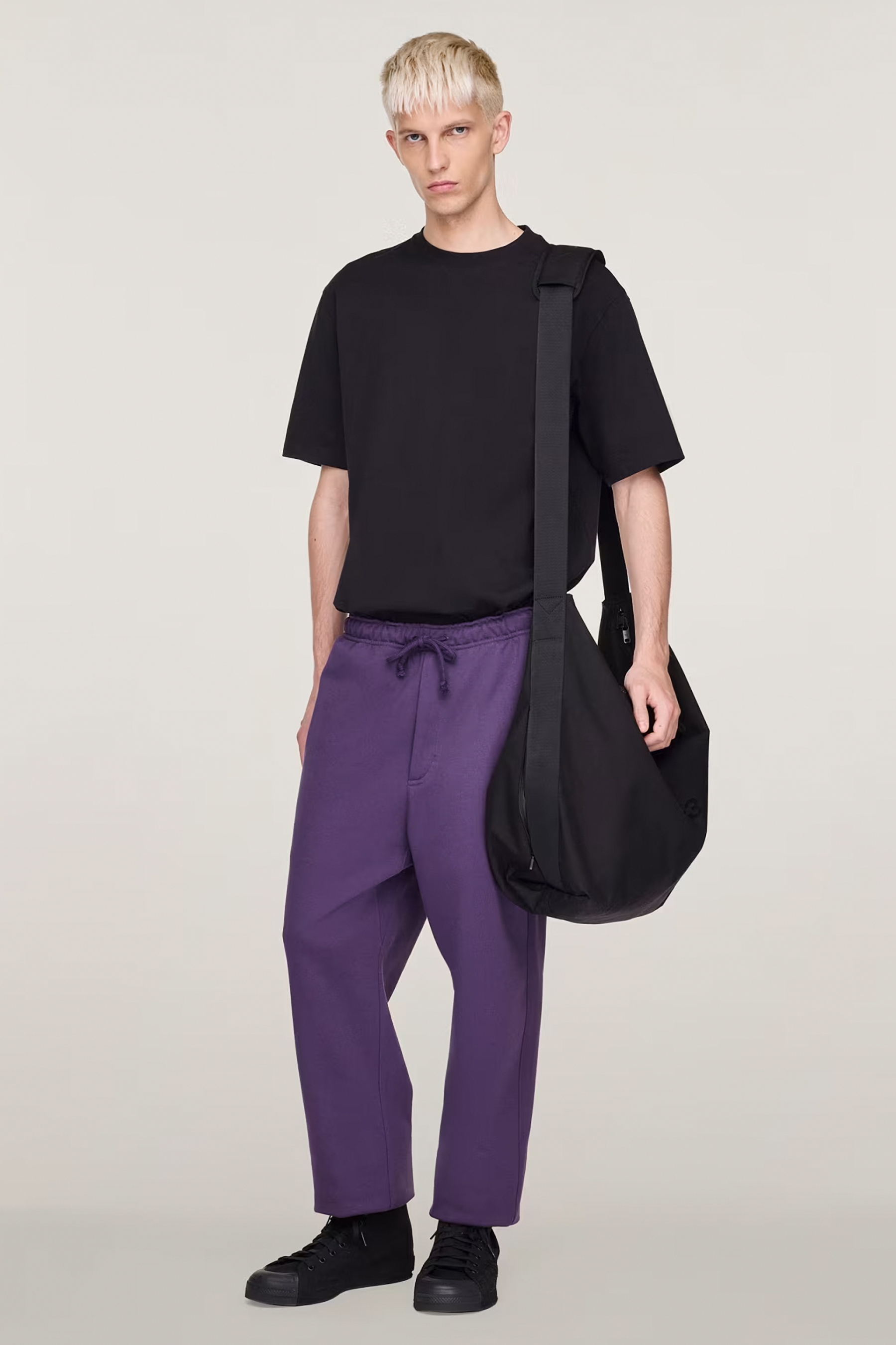 Y-3 Loose Fit Merch Graphic Print Cotton Jersey T-Shirt Hosen, Erwachsener, Männlich, Mann, Person