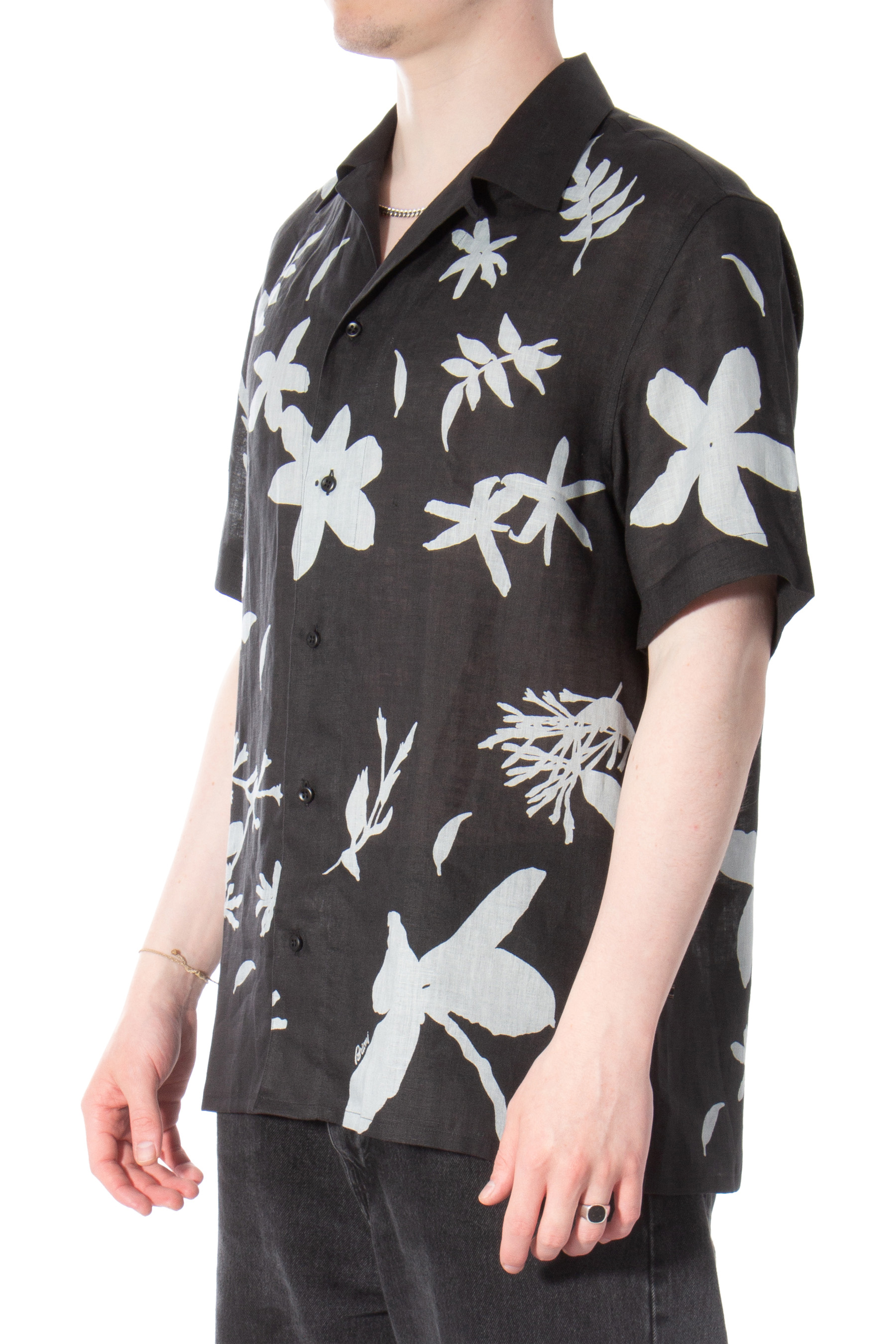 BRIONI Patterned Linen Shirt 