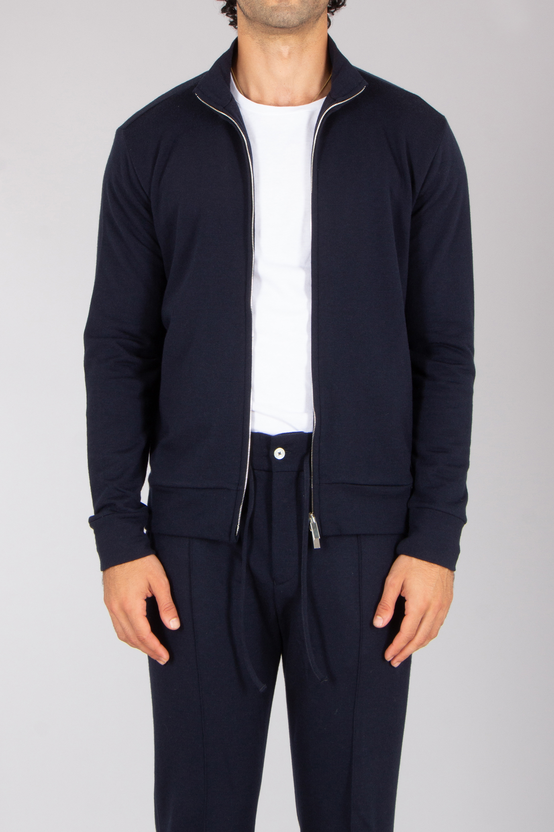 STEFAN BRANDT Regular Fit Super Fine Wool Blend French Terry Zip-Up Sweatshirt Joseph Bekleidung, Mantel, Jacke, Pullover, Anzug