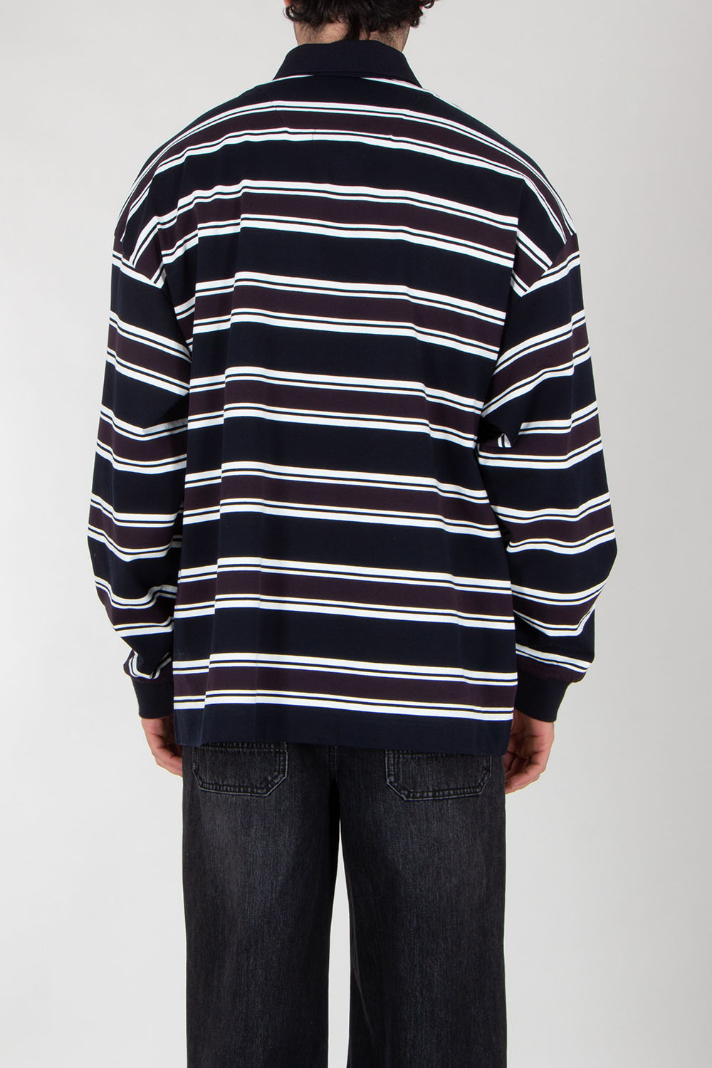 JUNN.J Oversized Long Sleeve Polo Shirt