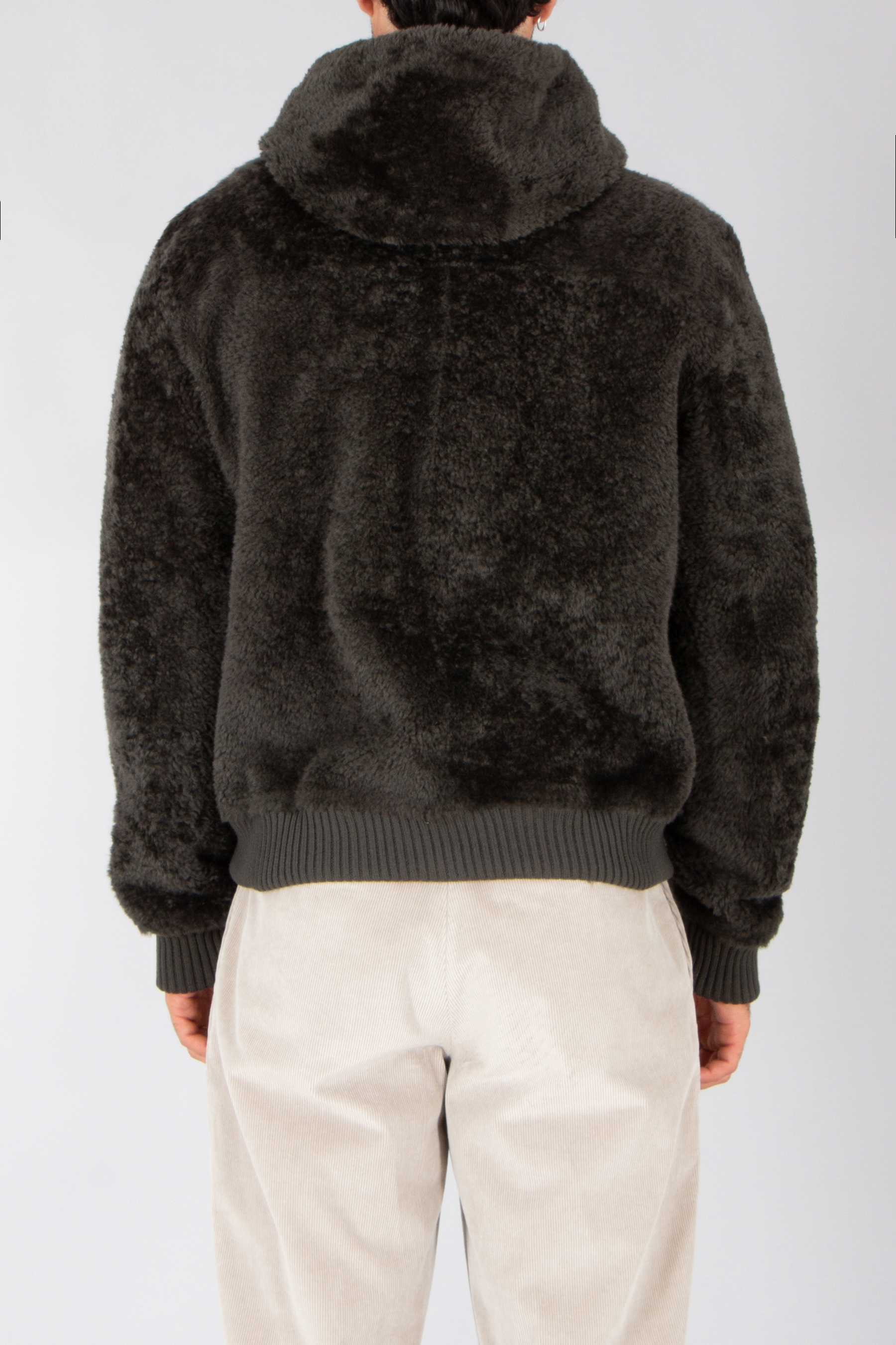 ARMA Regular Fit Reversible Shearling Nappa Leather Jacket Novel Strickwaren, Pullover, Sweatshirt, Fleece, Kapuzenpulli