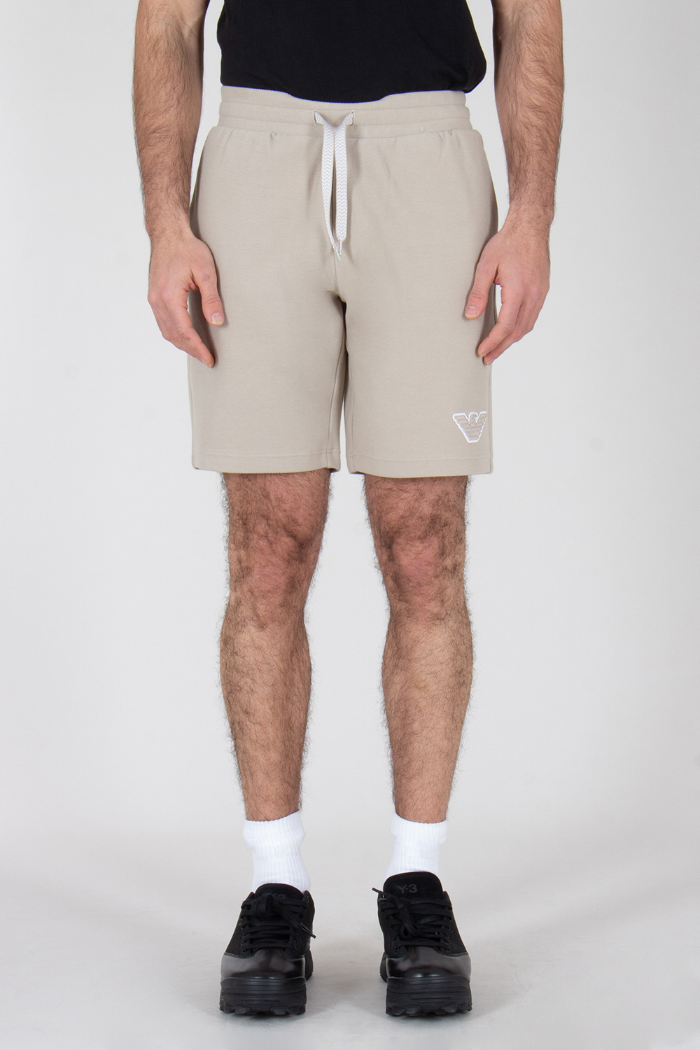 EMPORIO ARMANI Relaxed Fit Cotton Blend Stretch Jersey Loungewear Shorts