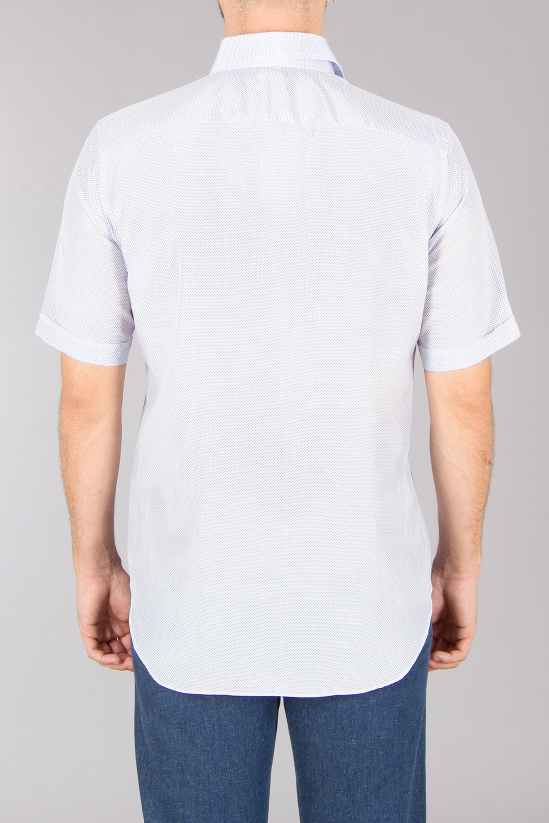EMANUELE MAFFEIS Regular Fit Patterned Cotton-Silk Blend Short-Sleeve Shirt Eduardo Twins Hemd, Leinen, Bluse, Jeans, Laborkittel