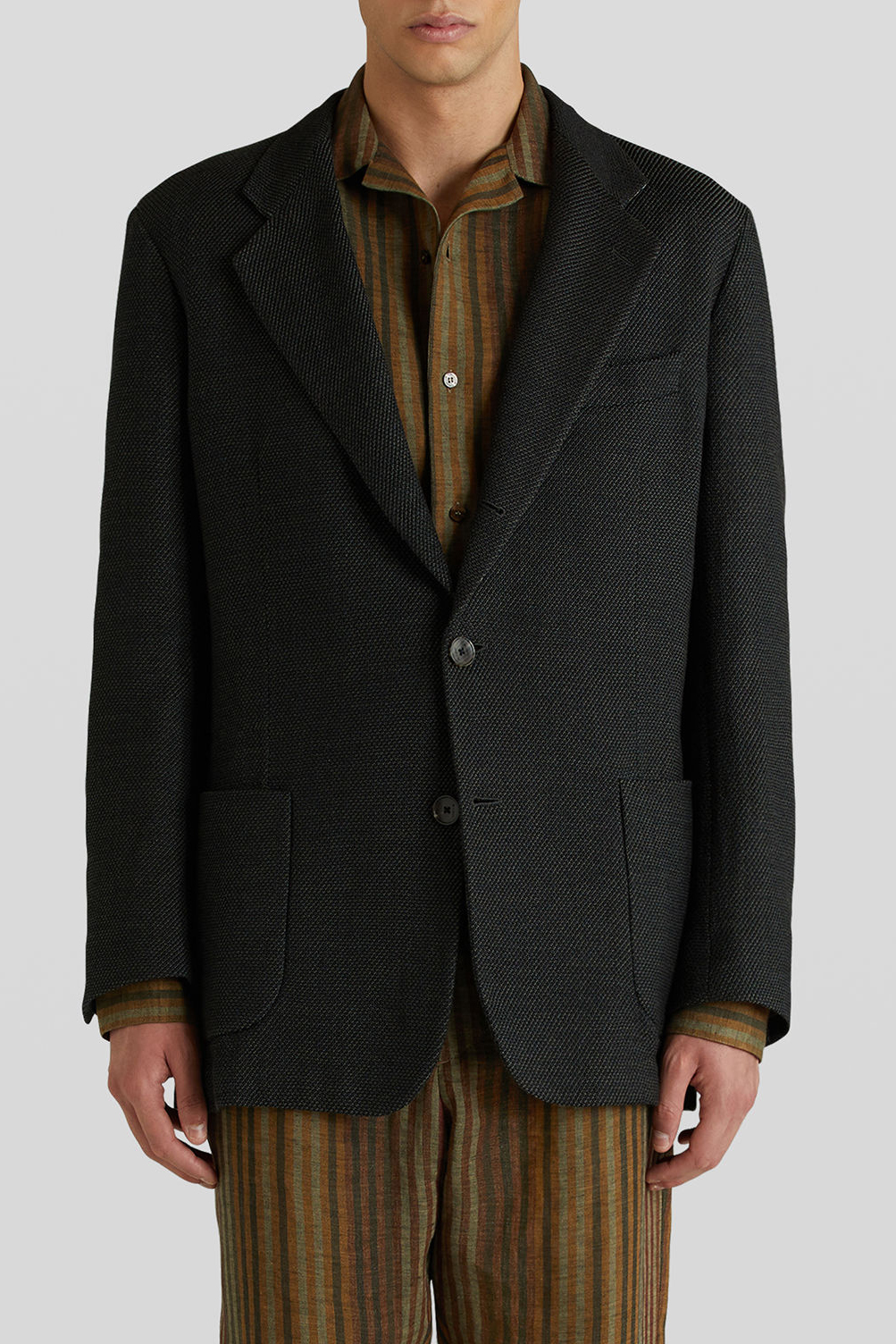 ETRO Tailored Deconstructed Cotton Blend Jacket