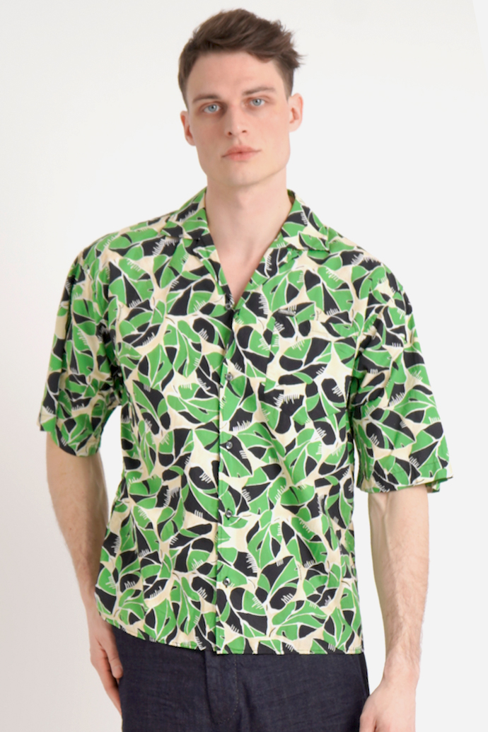 DSQUARED2 Printed Cotton Bowling Dropped Shirt DSQUARED2 Printed Cotton Bowling Dropped Shirt
