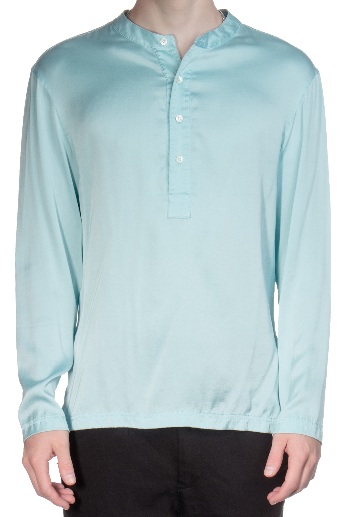 TOM FORD Silk Stretch Long Sleeve Pajama Shirt
