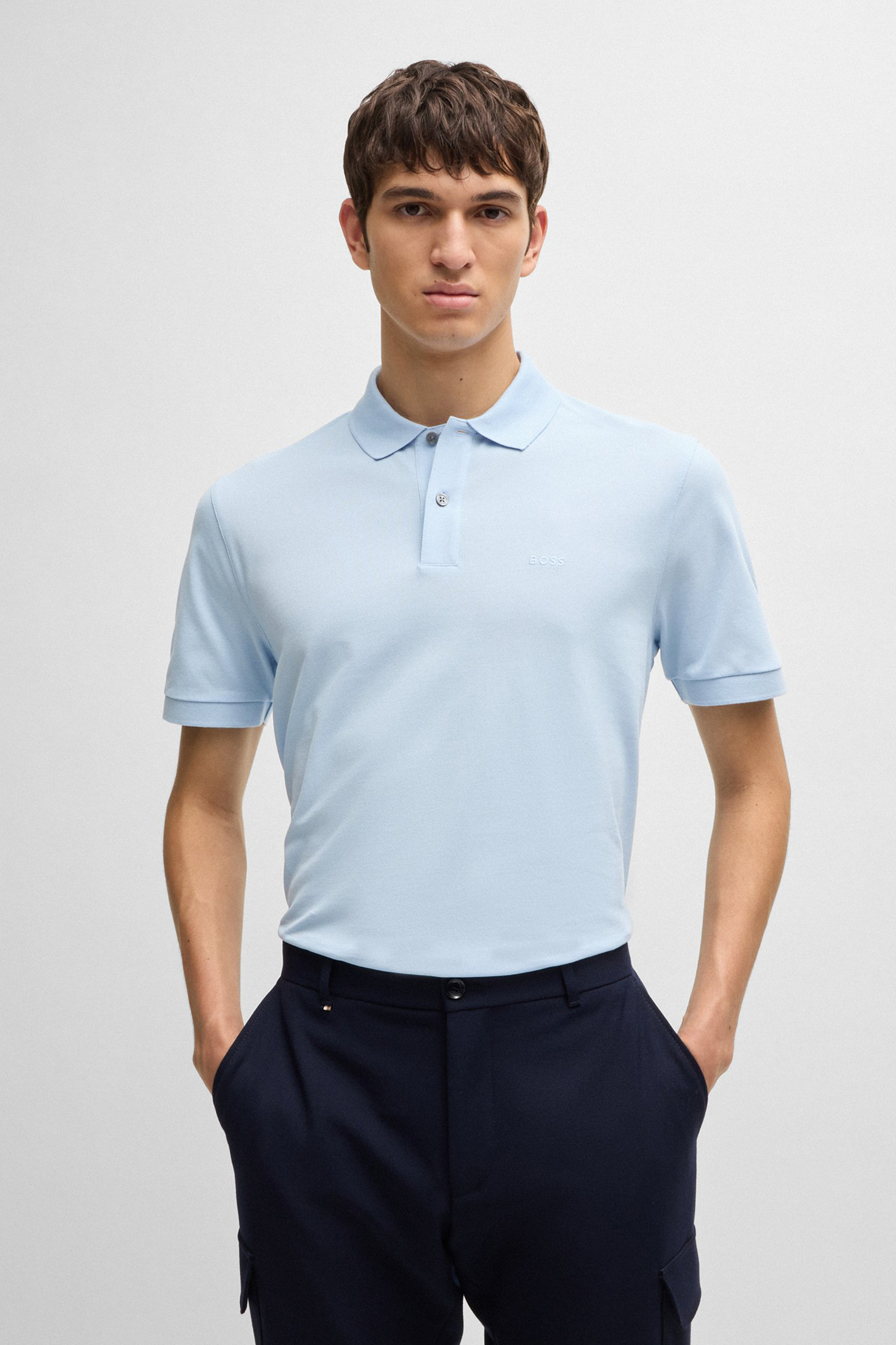 BOSS Regular Fit Cotton Piqué Polo Shirt Pallas