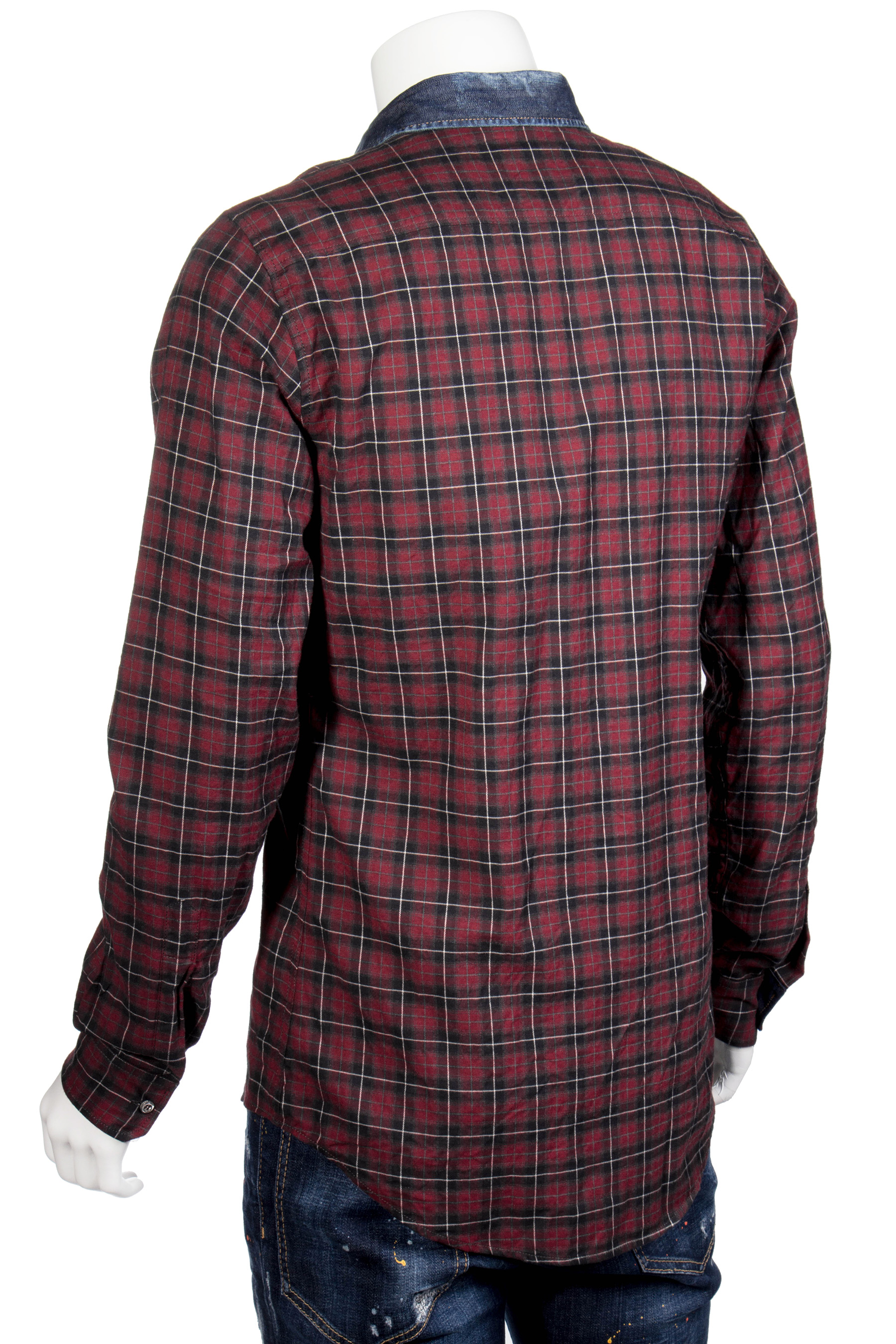 DSQUARED2 Checkered Denim Shirt