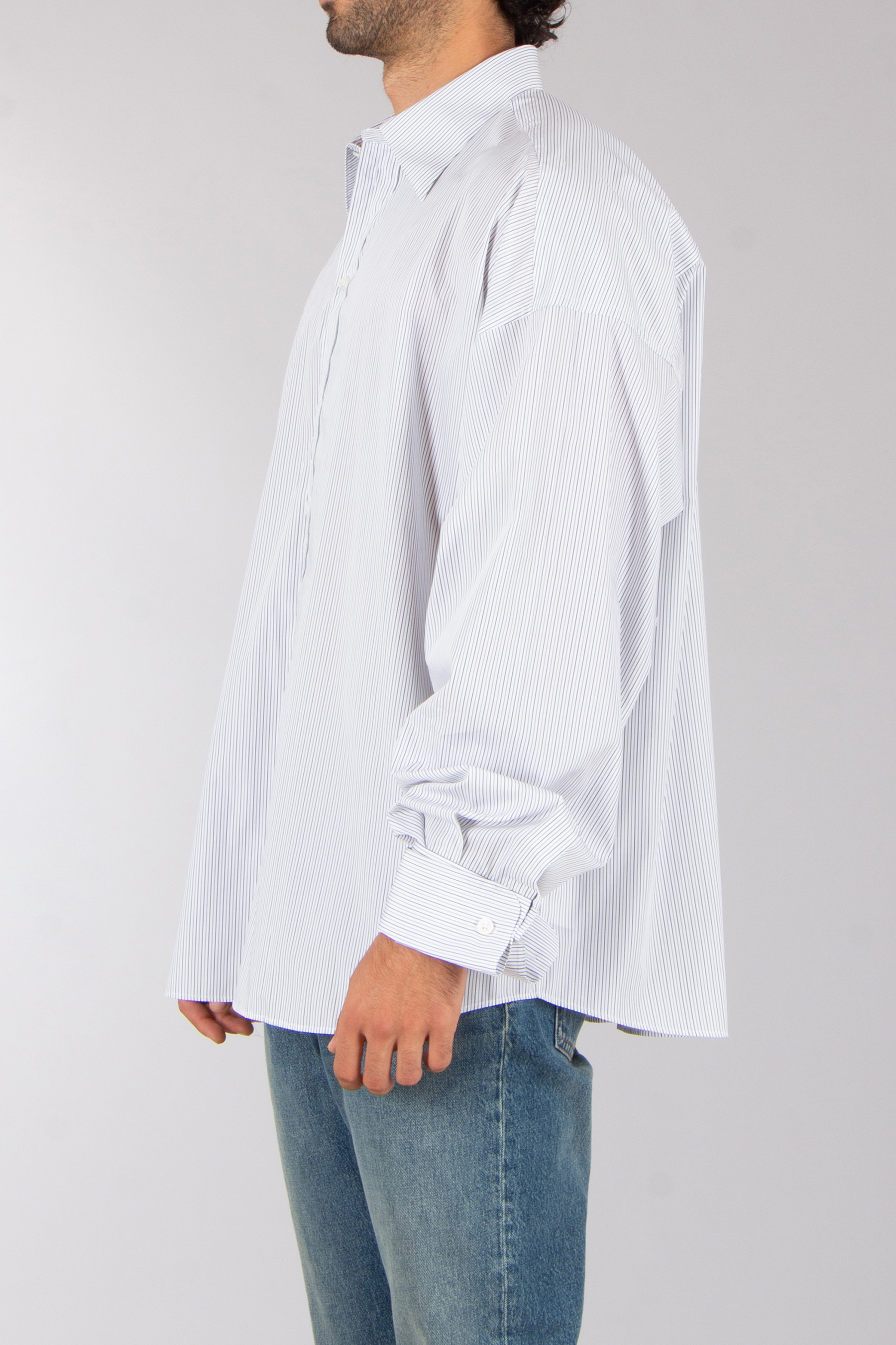DOLCE & GABBANA Oversized Striped Cotton Shirt Bekleidung, Hemd, Langarm, Ärmel, Kleid, Hemd