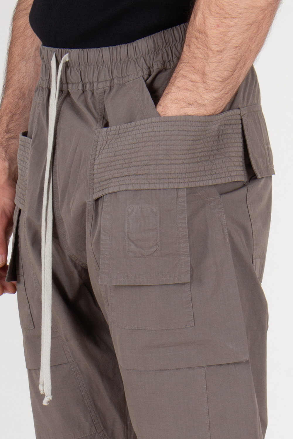 RICK OWENS DRKSHDW Cotton Creatch Cargo Drawstring Pants