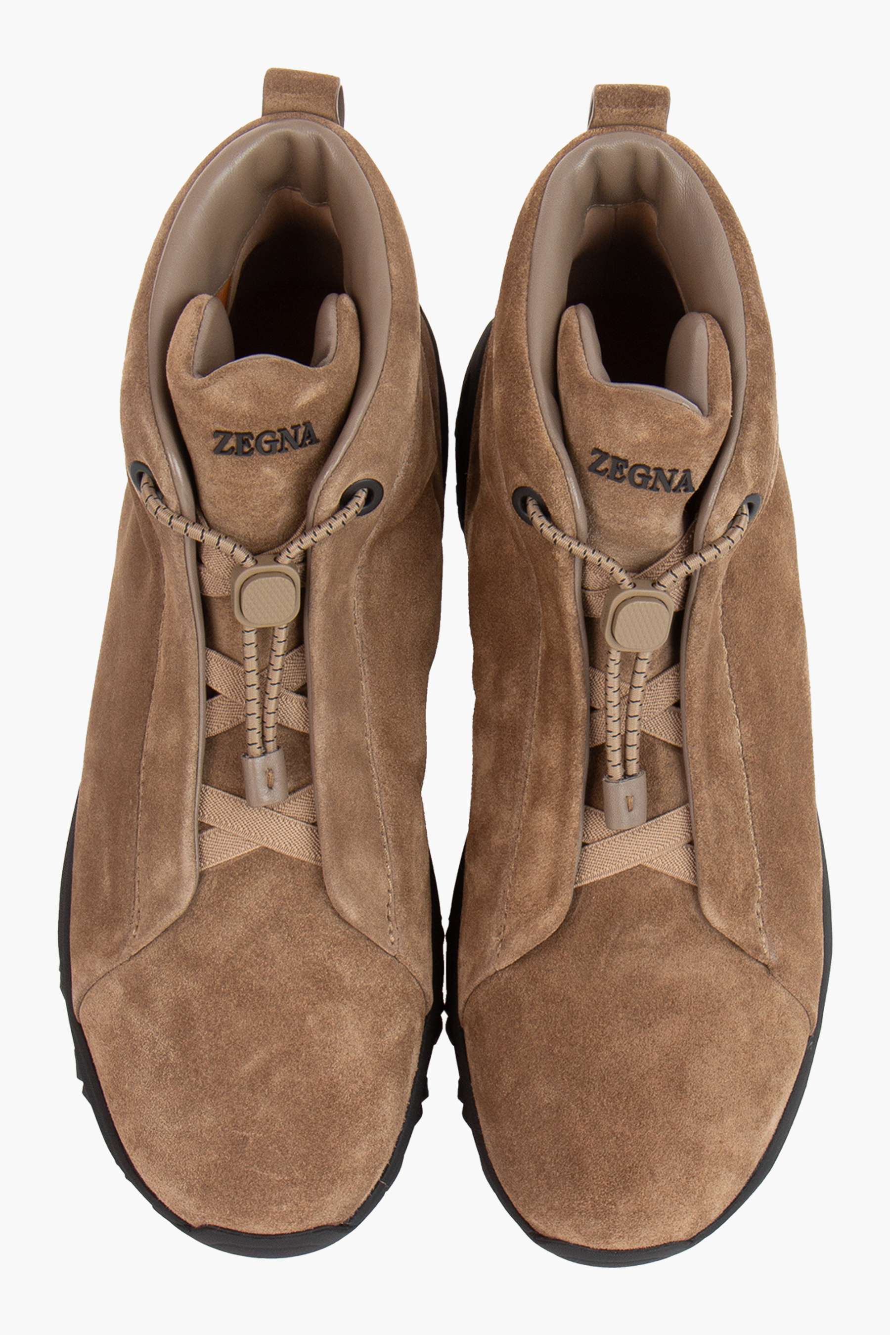 ZEGNA High Top Suede Sneakers Triple Stitch Vetta ZEGNA High Top Suede Sneakers Triple Stitch Vetta
