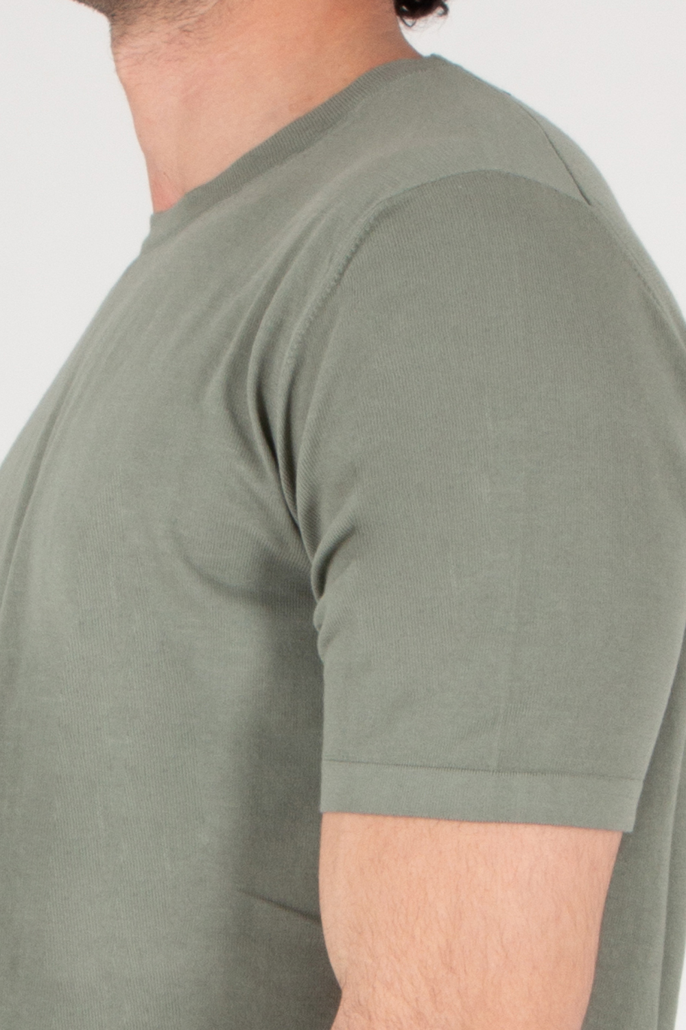 ROBERTO COLLINA Slim fit knitted Cotton T-Shirt