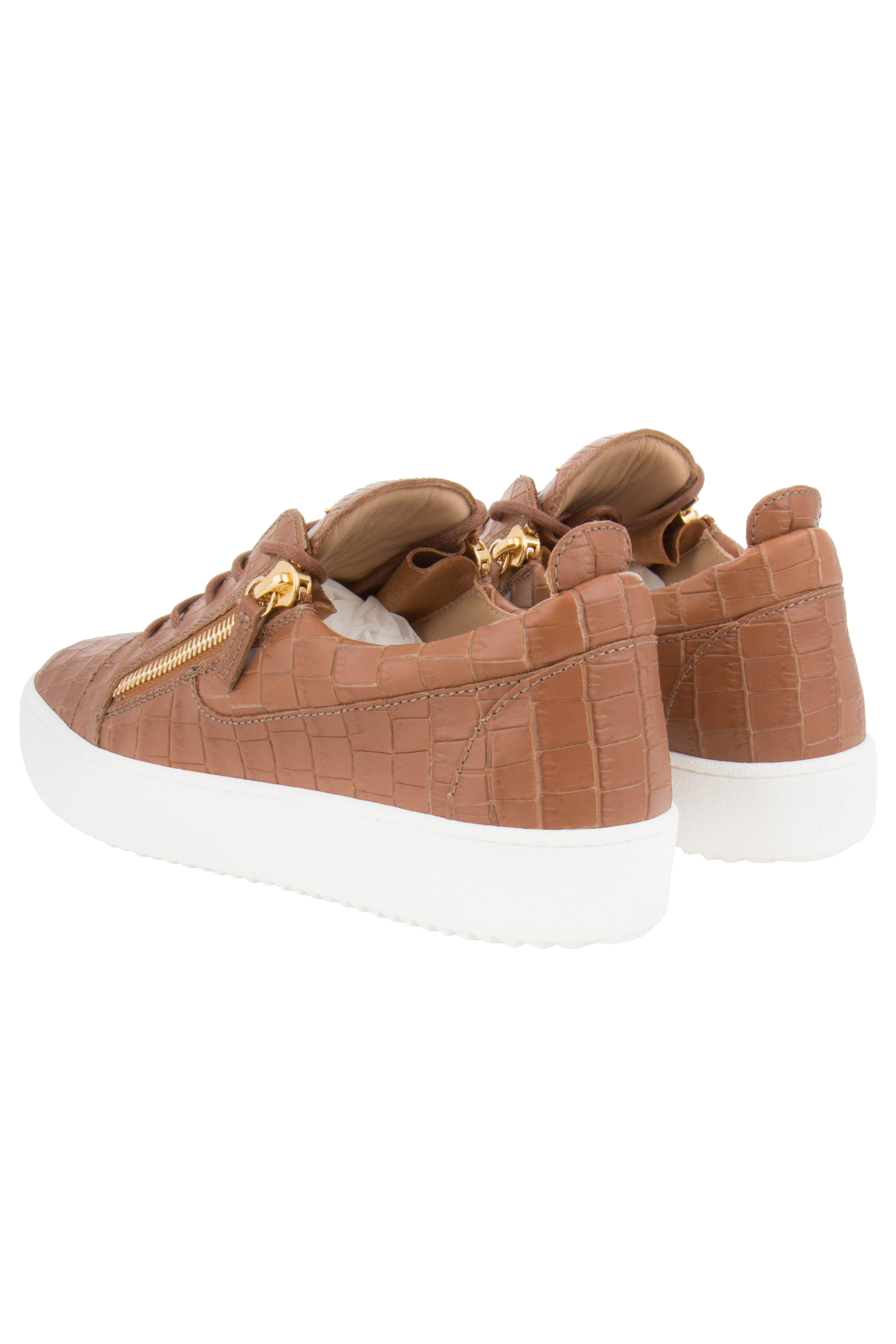 GIUSEPPE ZANOTTI Embossed Croc Low Top Sneakers GIUSEPPE ZANOTTI Embossed Croc Low Top Sneakers