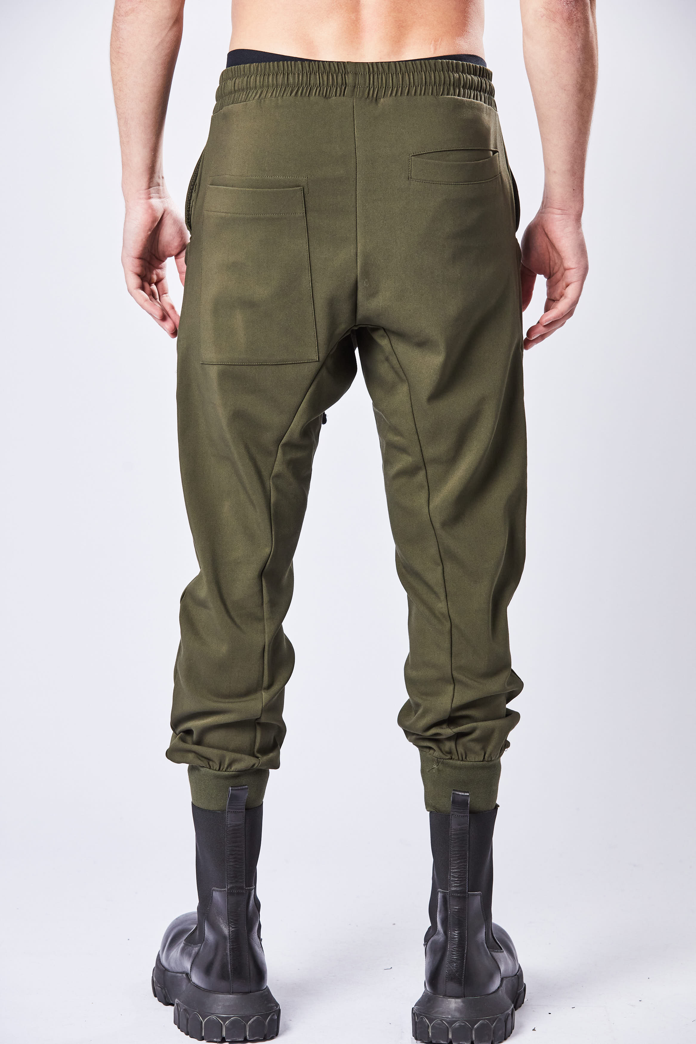 THOM KROM Cotton & Nylon Stretch Crop Crotch Pants THOM KROM Cotton & Nylon Stretch Crop Crotch Pants
