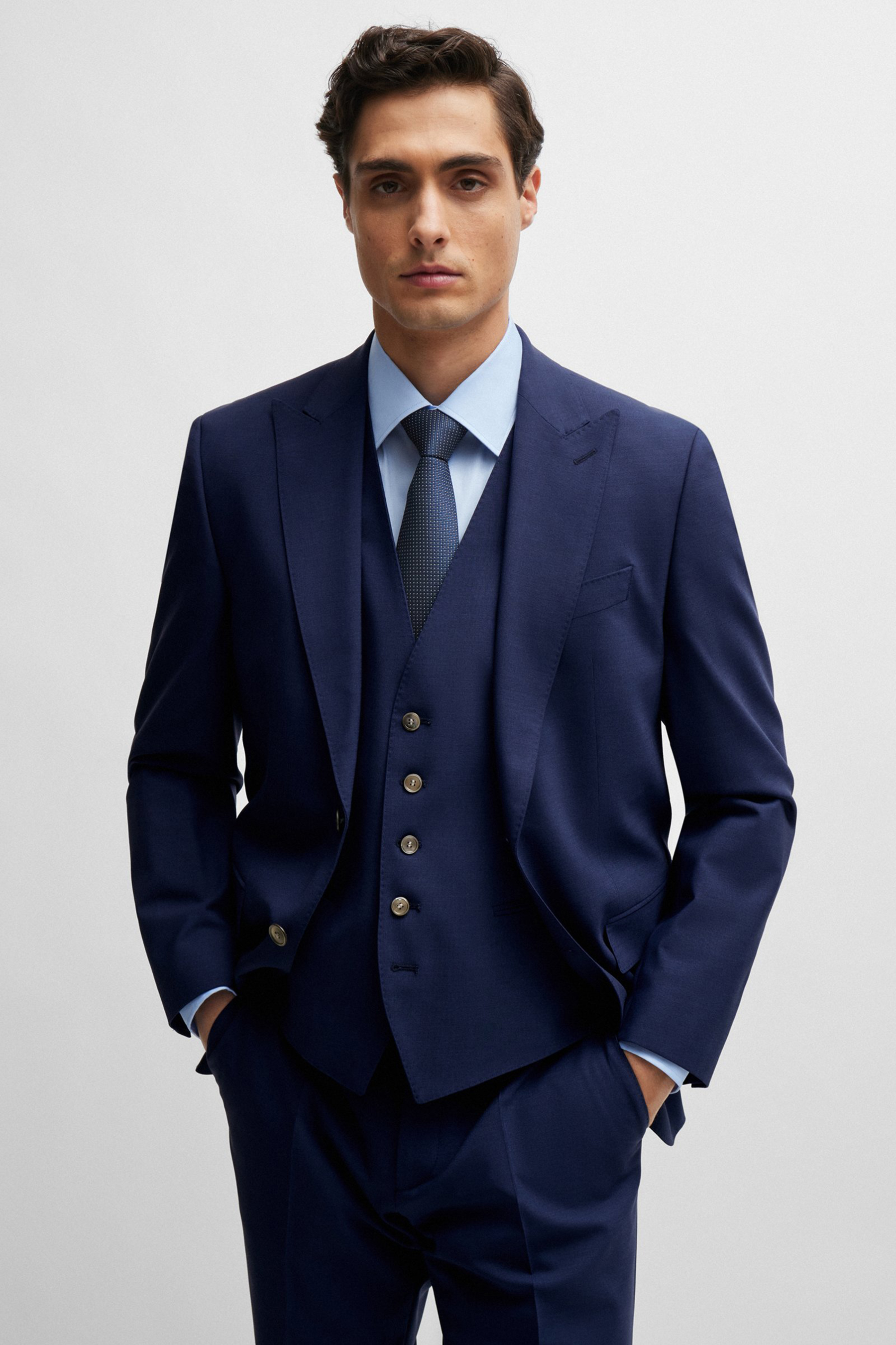 BOSS Regular Fit Virgin Wool Stretch Suit H-Jeckson BOSS Regular Fit Virgin Wool Stretch Suit H-Jeckson