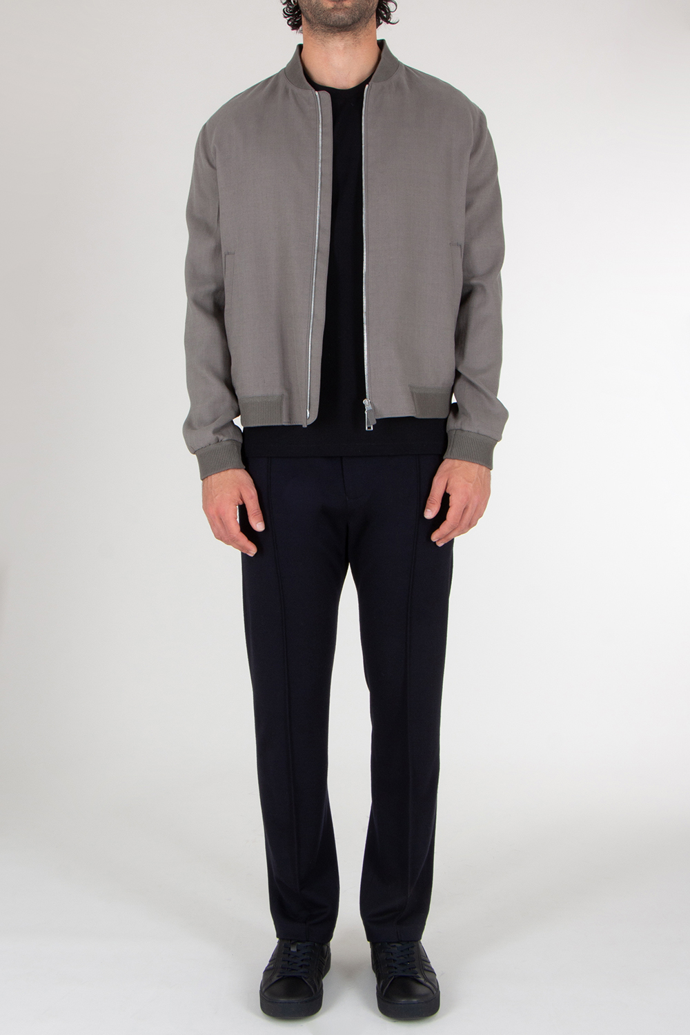 ZEGNA Regular Fit Oasi Lino Bomber Jacket