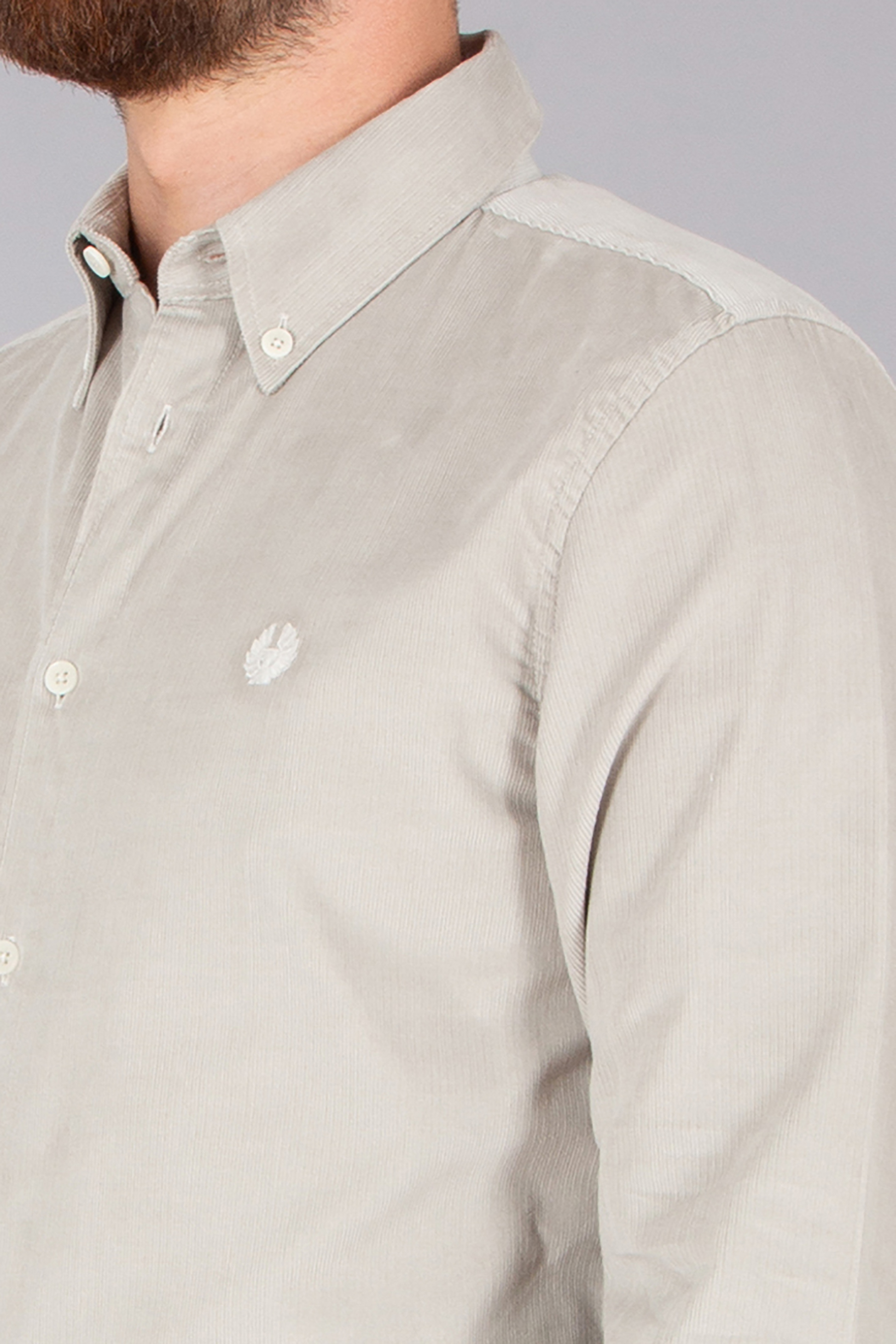 BELSTAFF Slim Fit Cotton Corduroy Button-Down Street Shirt Bekleidung, Hemd, Kleid, Hemd, Leinen, Langarm