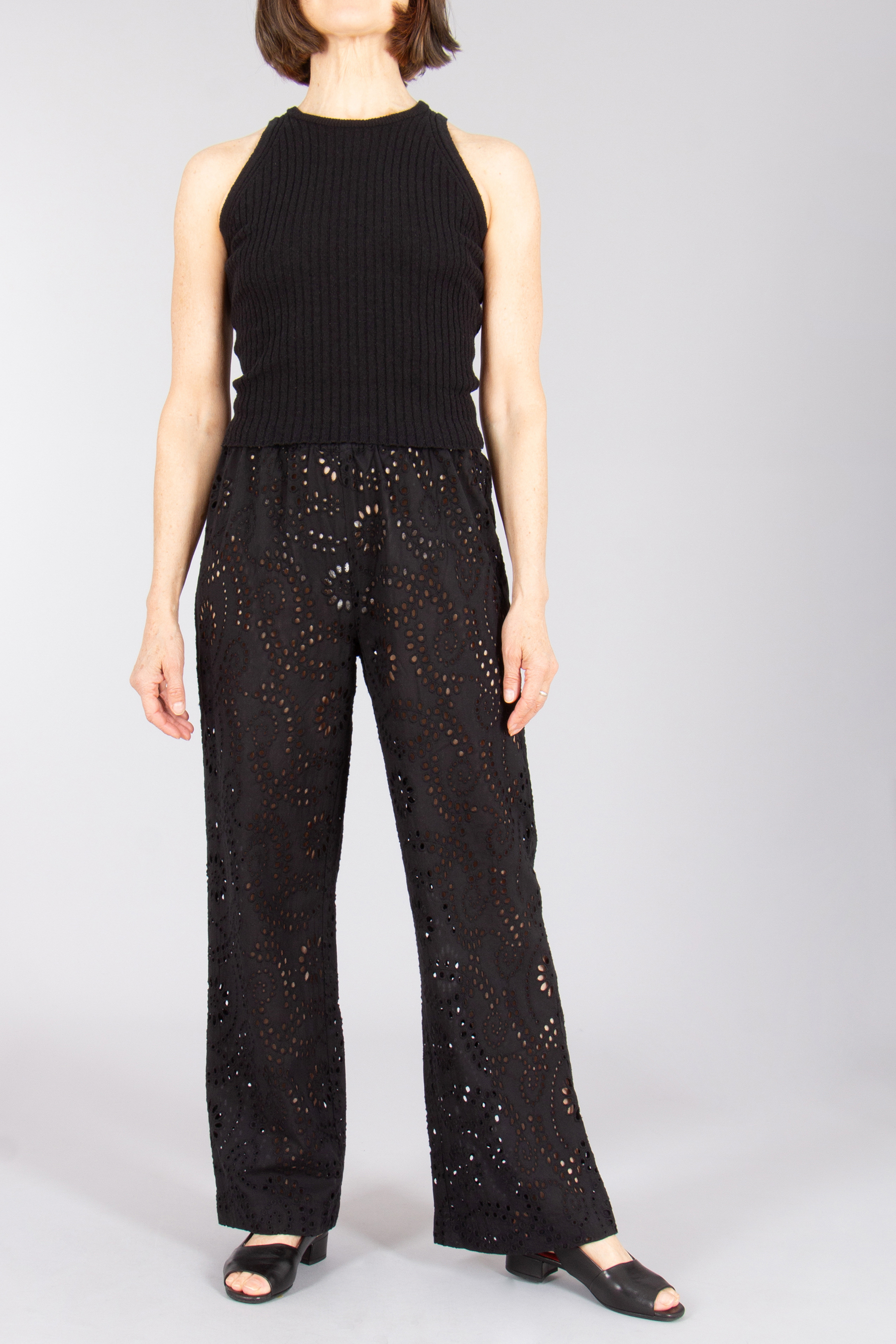 MC 2 SAINT BARTH Regular Fit Sunflower Embroidery Cotton Pants Inez Hosen, Leinen, Formelle Kleidung, Weste, Kleid
