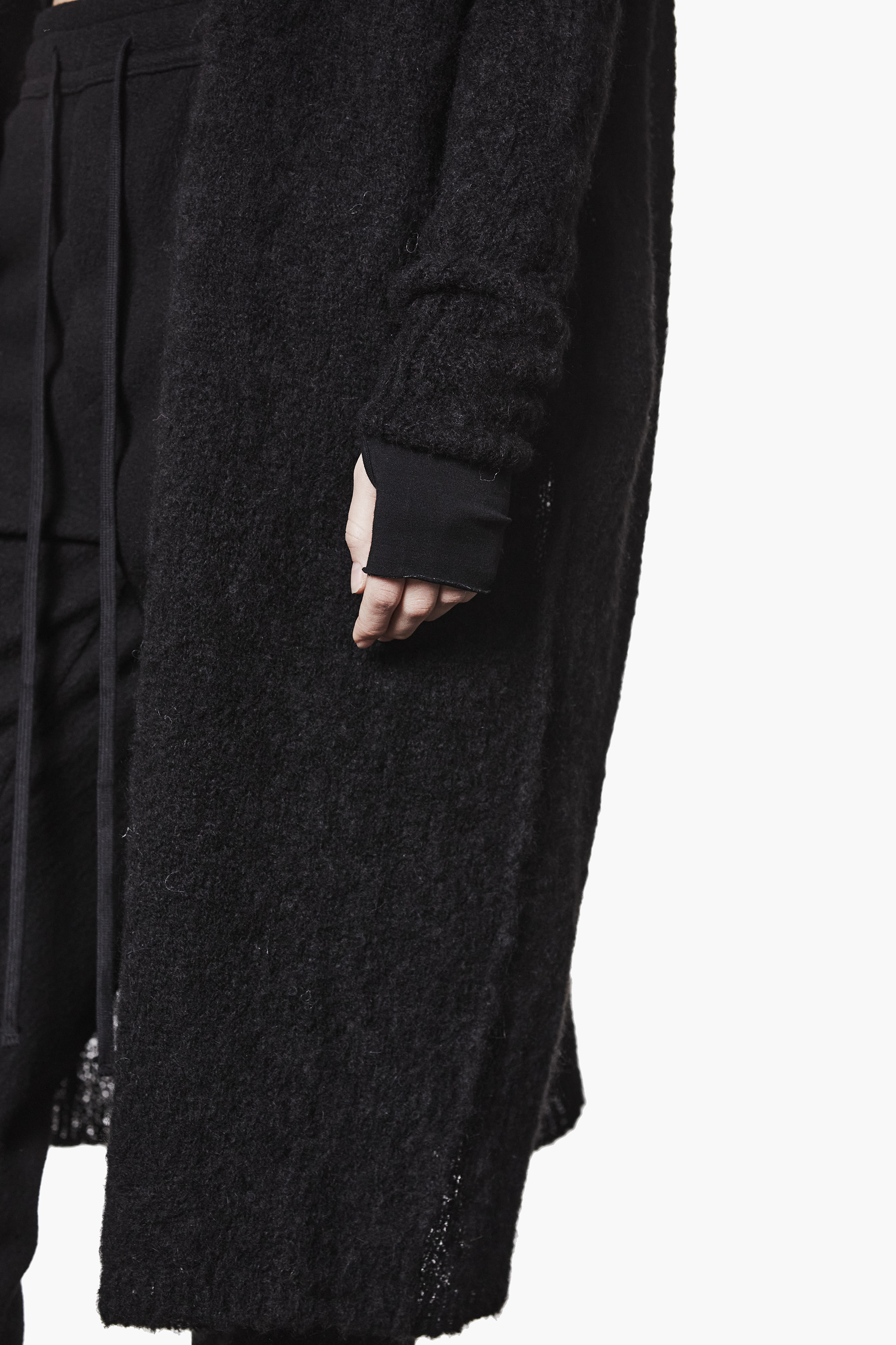 THOM KROM Oversized Long Alpaca Blend Cardigan Bekleidung, Mantel, Langarm, Ärmel
