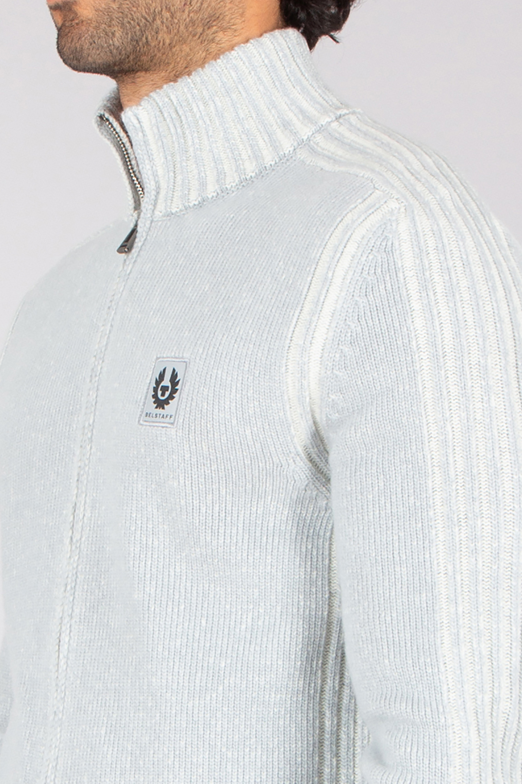 BELSTAFF Regular Fit Wool Full Zip Sweater Seasonal Watch Pulli, Mantel, Erwachsener, Mann, Person