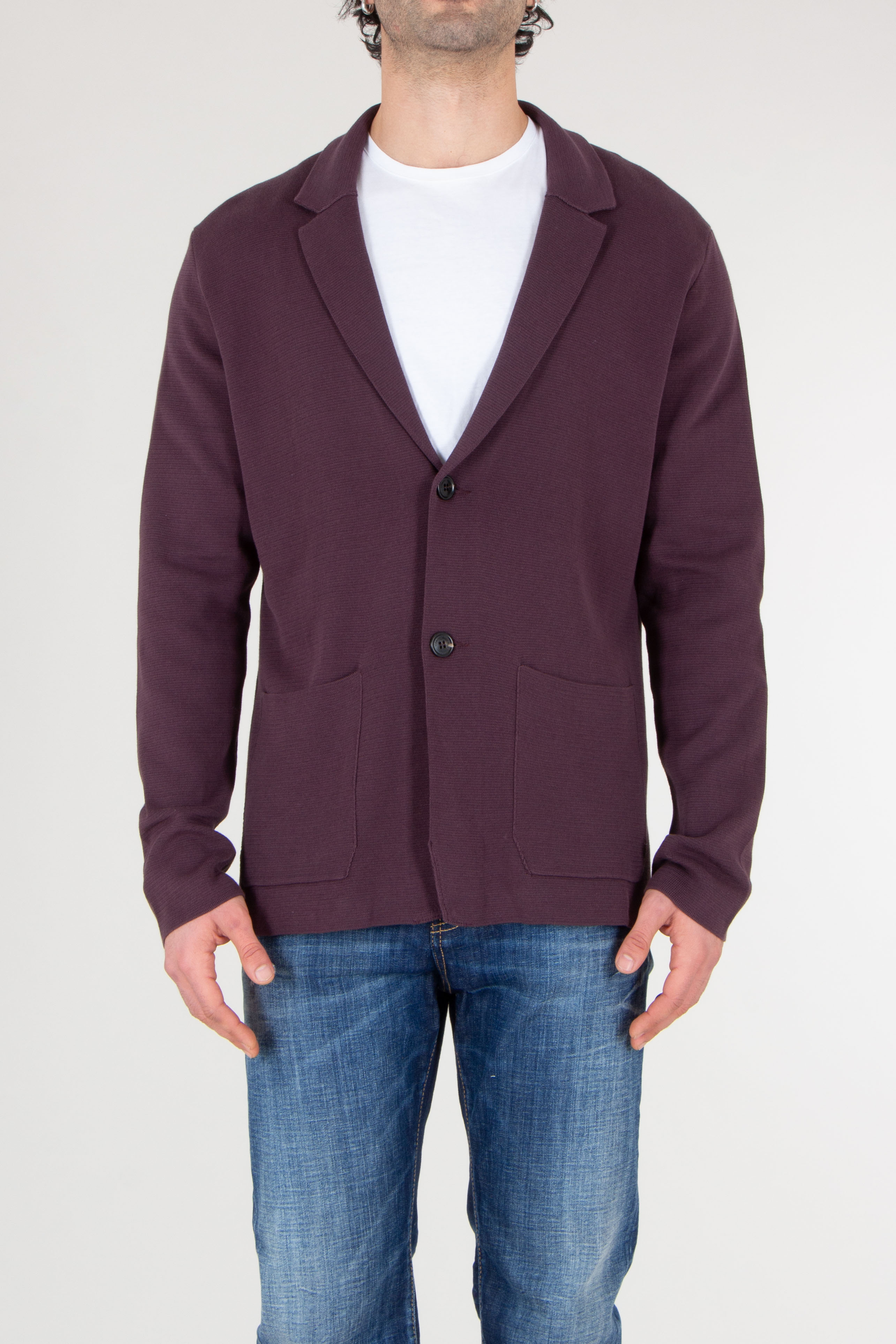 ROBERTO COLLINA Woven Cotton Cardigan Fico