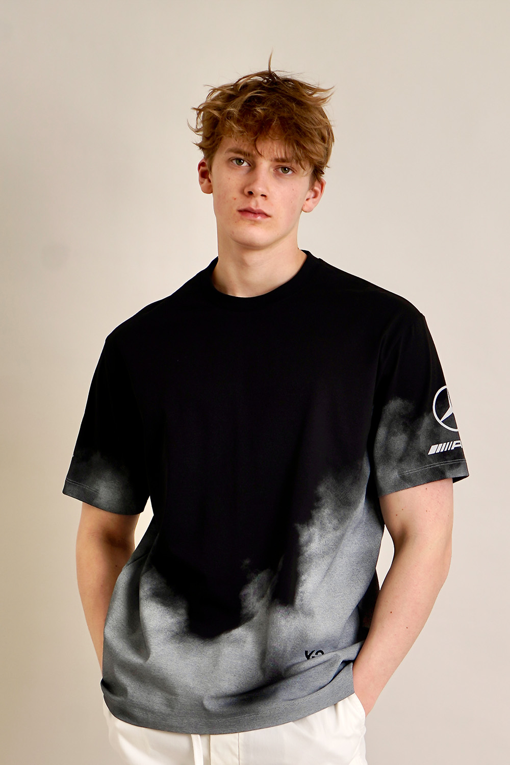 Y-3 x MERCEDES AMG PETRONAS Regular Fit Graphic Print Cotton T-Shirt