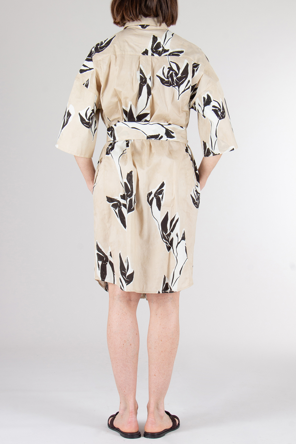 0039 ITALY Relaxed Fit Cotton Shirt Dress Derby