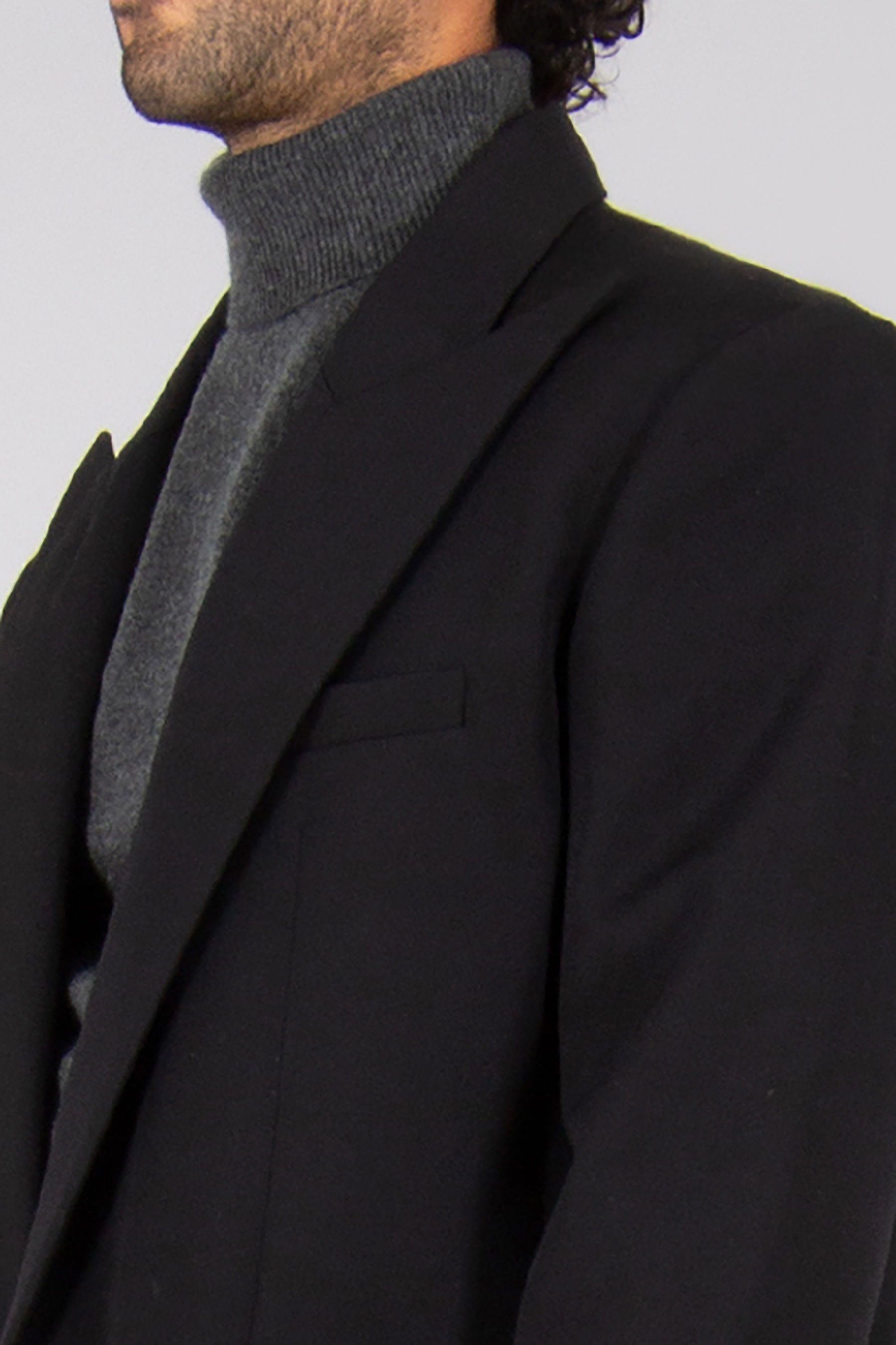 BALMAIN Straight Fit Virgin Wool Grain-De-Poudre Coat Mantel, Jacke, Blazer, Formelle Kleidung, Anzug