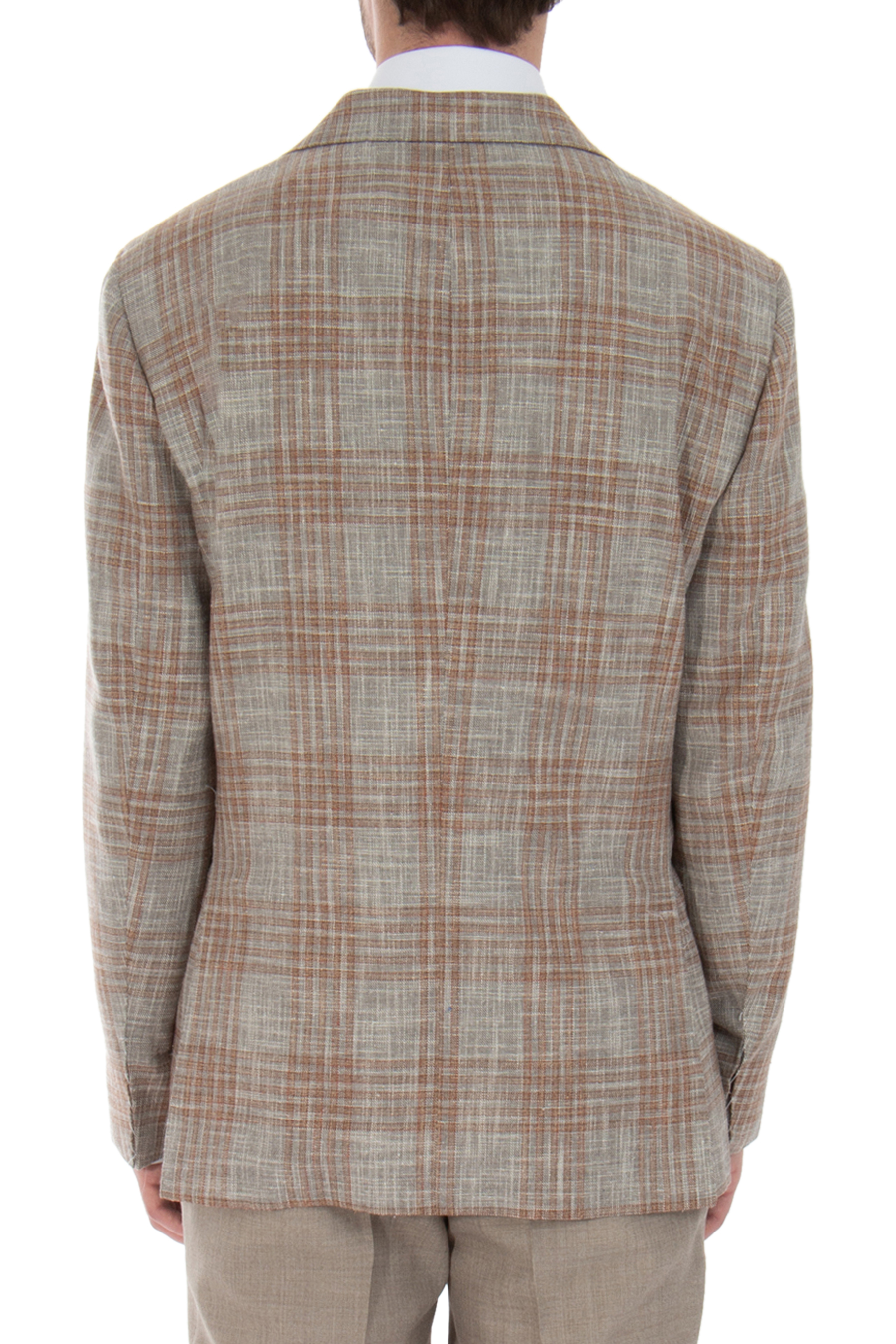 KITON Checked Virgin Wool Blend Jacket KITON Checked Virgin Wool Blend Jacket